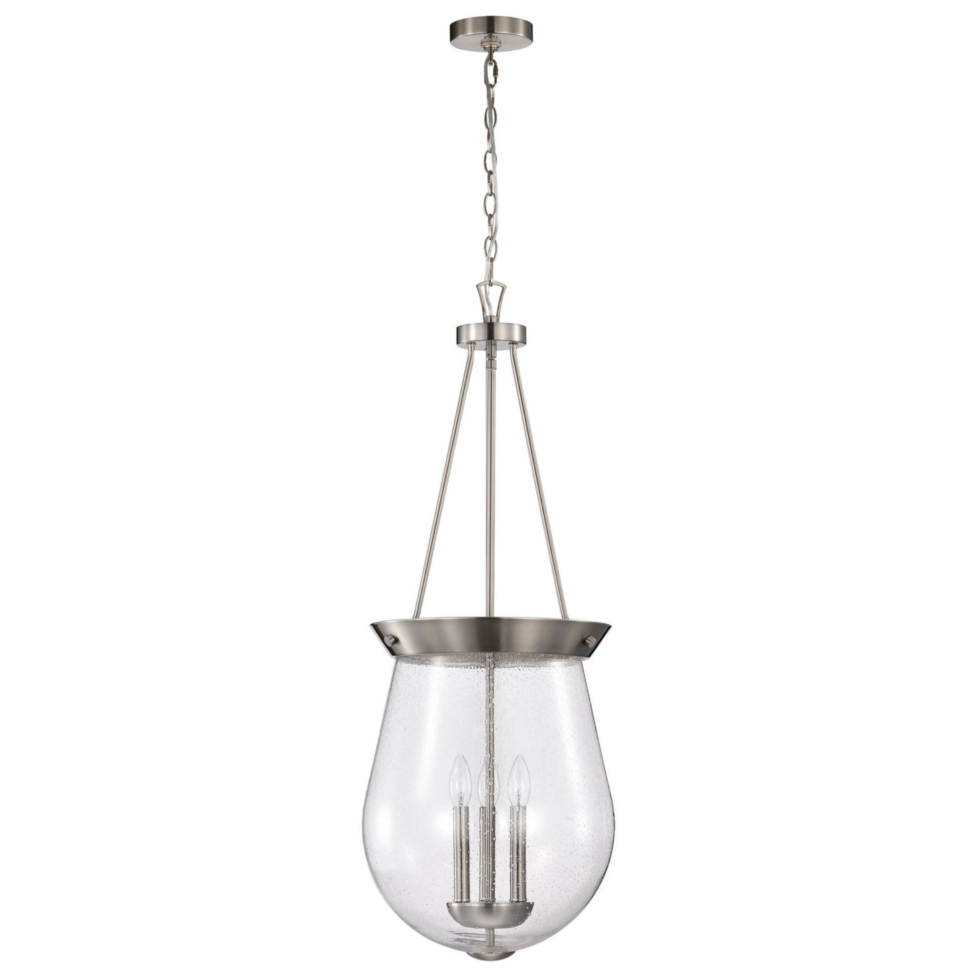 Boliver 14" 3 lights Pendant, Brushed Nickel Finish - Bees Lighting