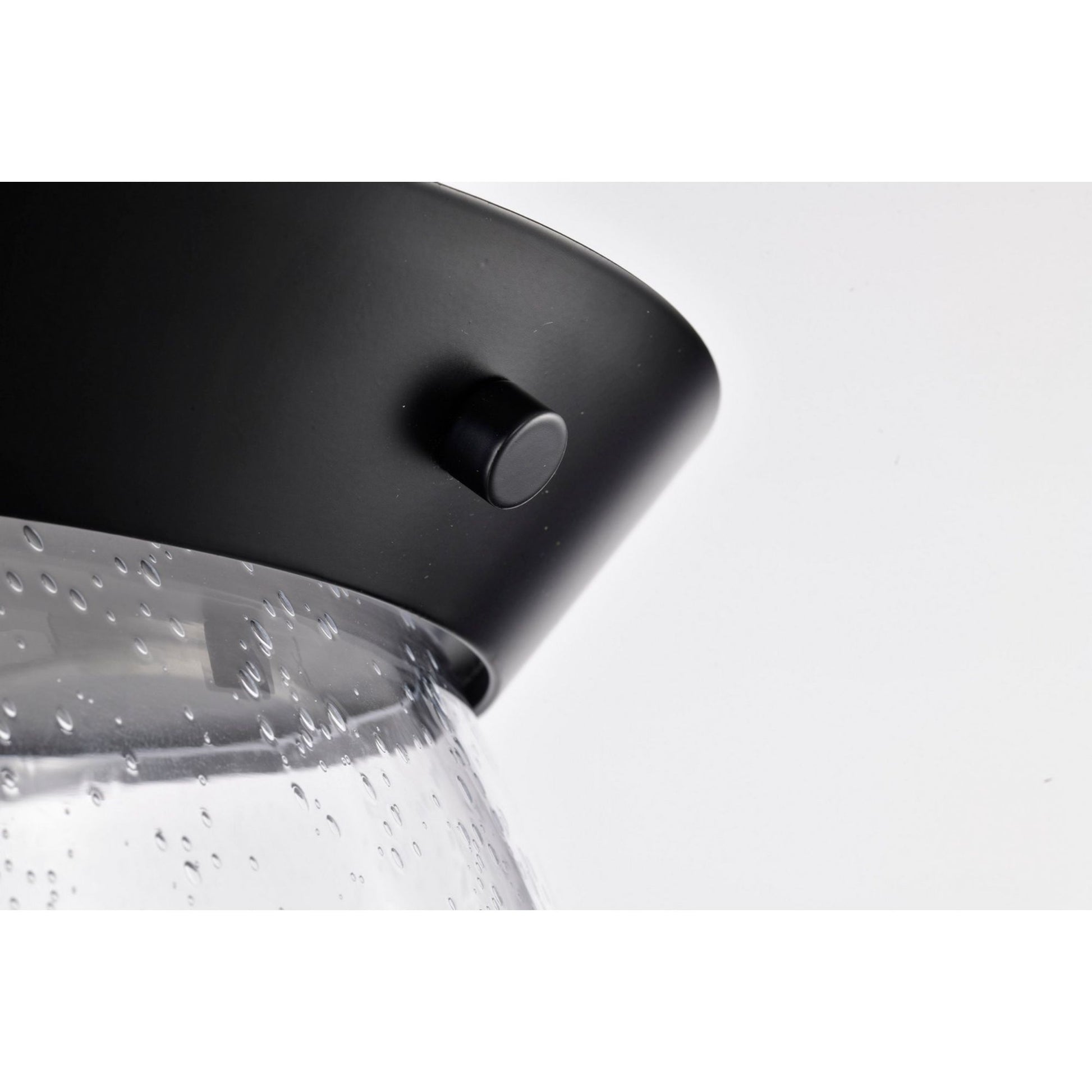 Boliver 14" 3 lights Flush Mount, Matte Black Finish - Bees Lighting