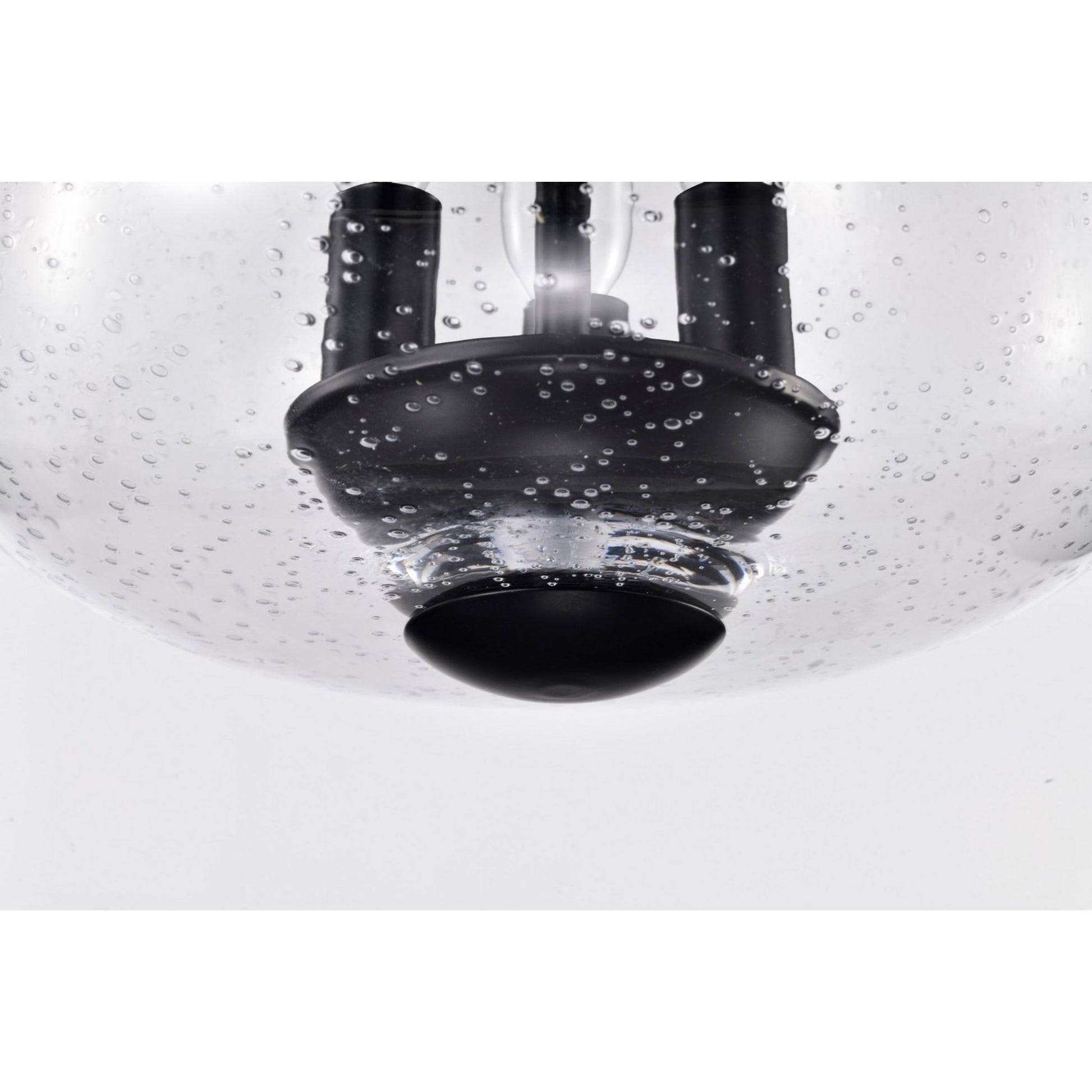 Boliver 14" 3 lights Flush Mount, Matte Black Finish - Bees Lighting
