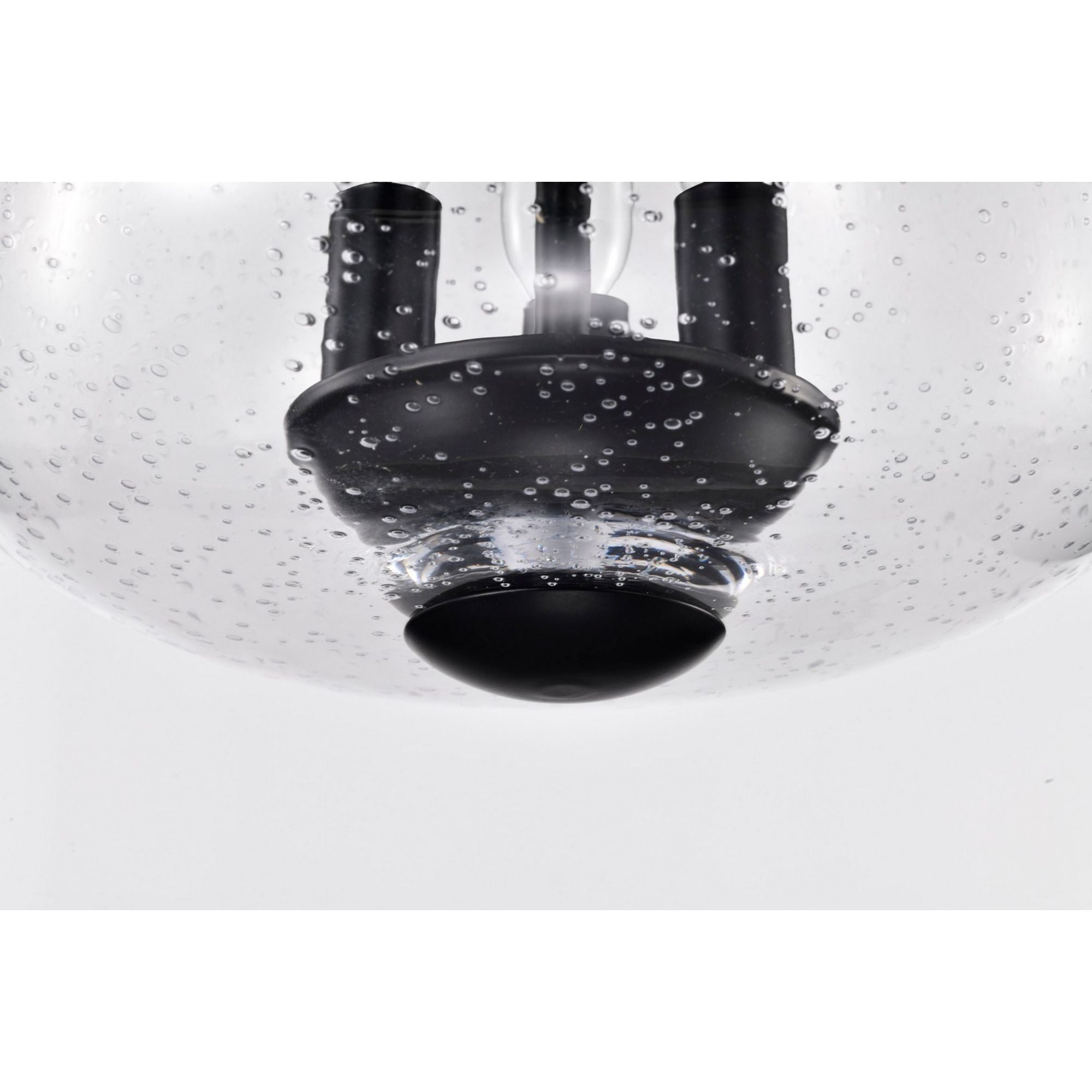 Boliver 14" 3 lights Flush Mount, Matte Black Finish - Bees Lighting