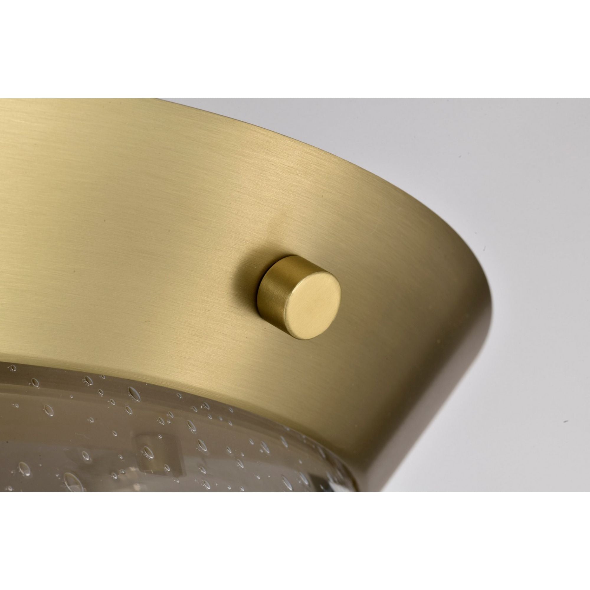 Boliver 14" 3 lights Flush Mount, Vintage Brass Finish - Bees Lighting