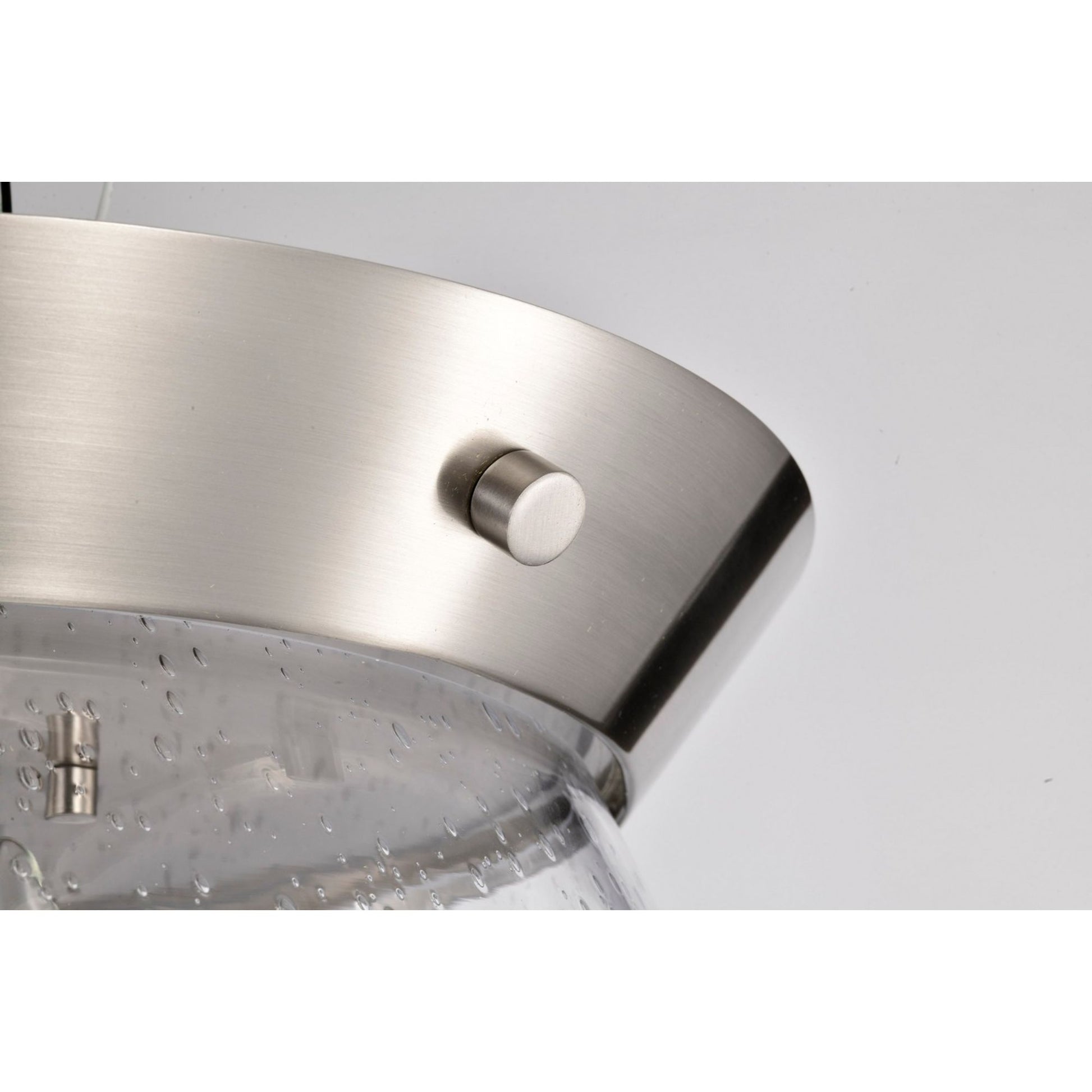 Boliver 14" 3 lights Flush Mount, Brushed Nickel Finish - Bees Lighting