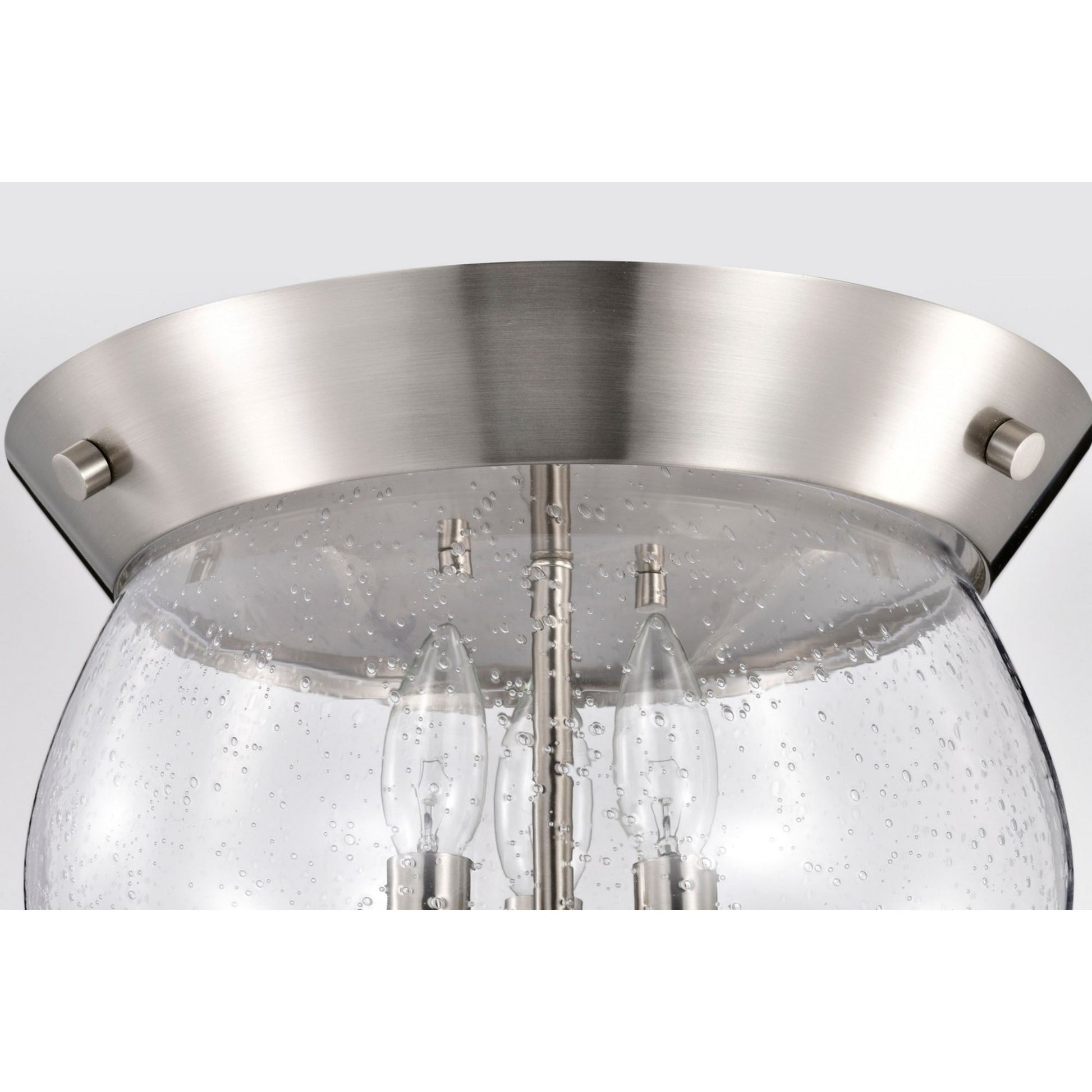 Boliver 14" 3 lights Flush Mount, Brushed Nickel Finish - Bees Lighting