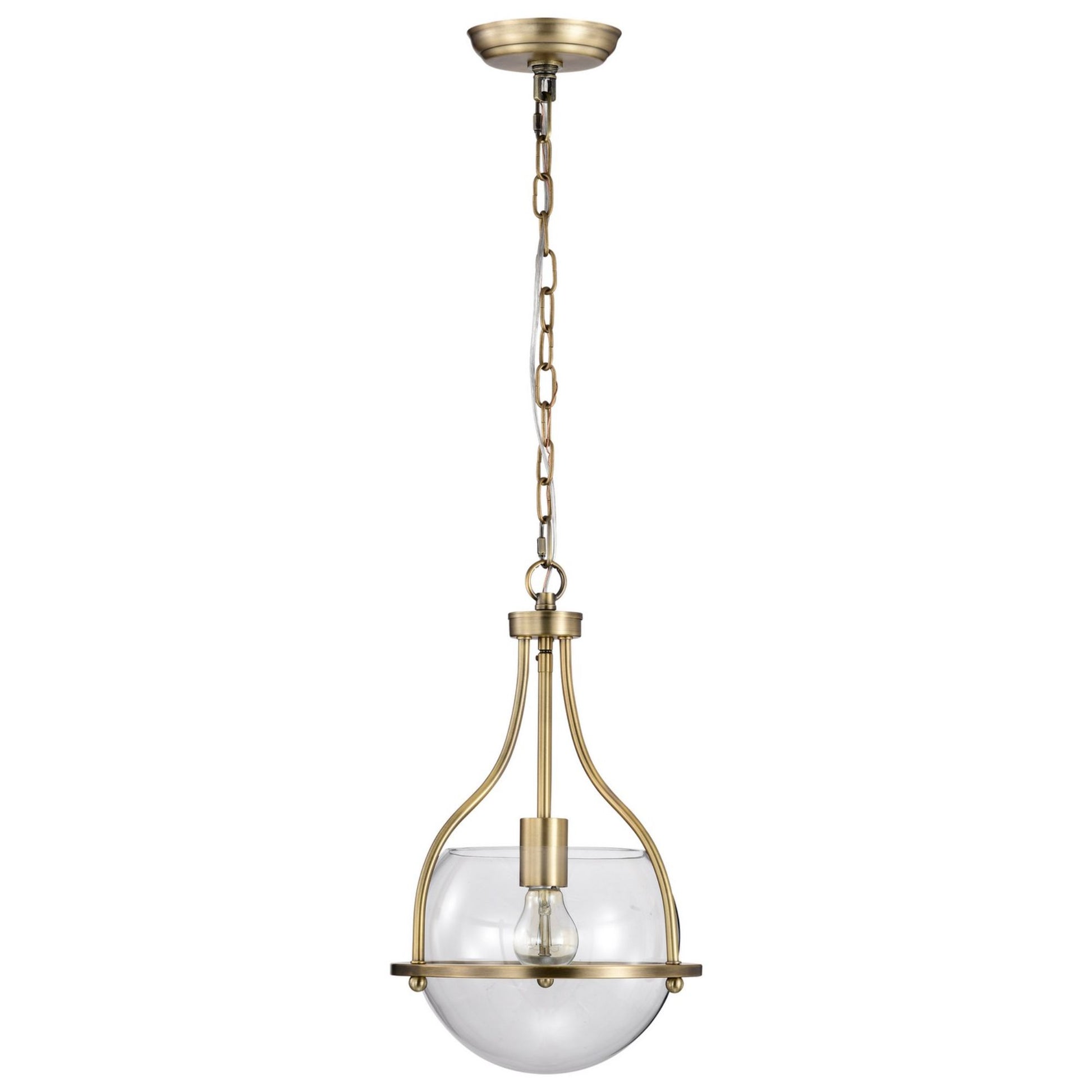 Amado 10" Pendant, Vintage Brass Finish - Bees Lighting