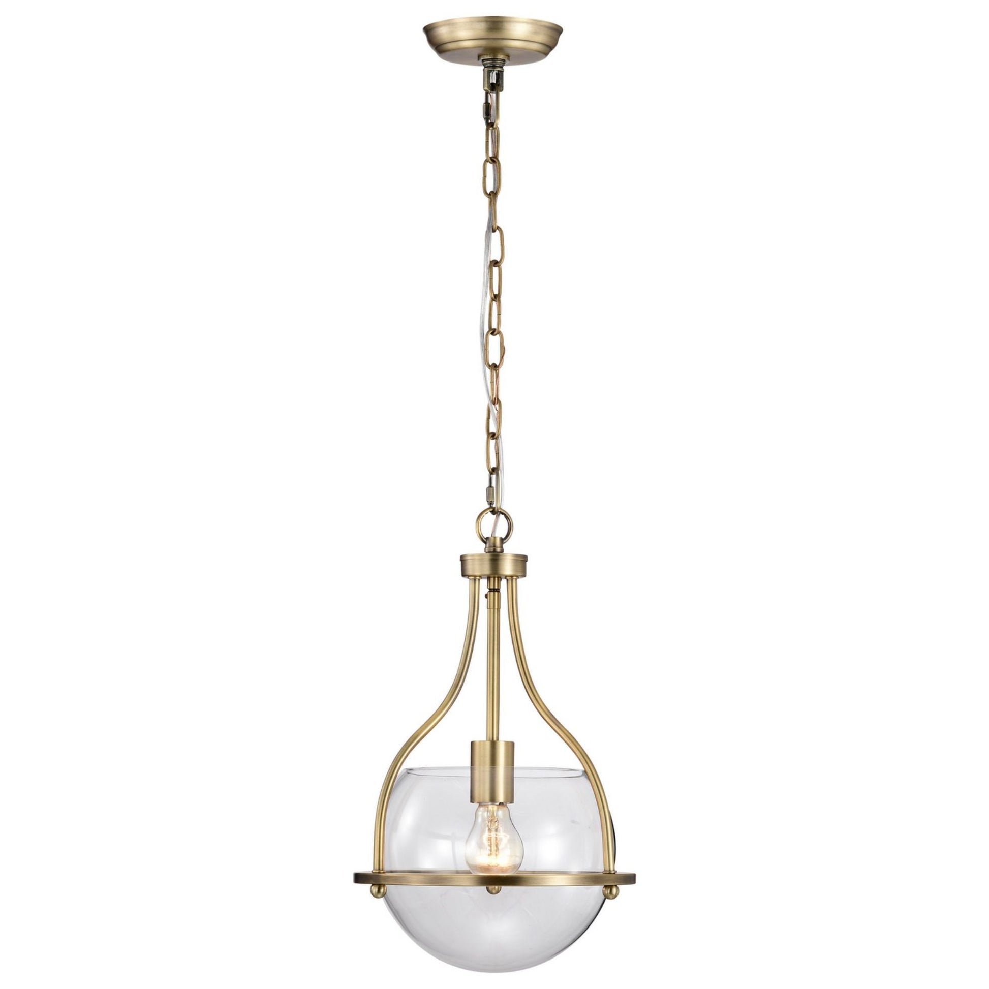 Amado 10" Pendant, Vintage Brass Finish - Bees Lighting