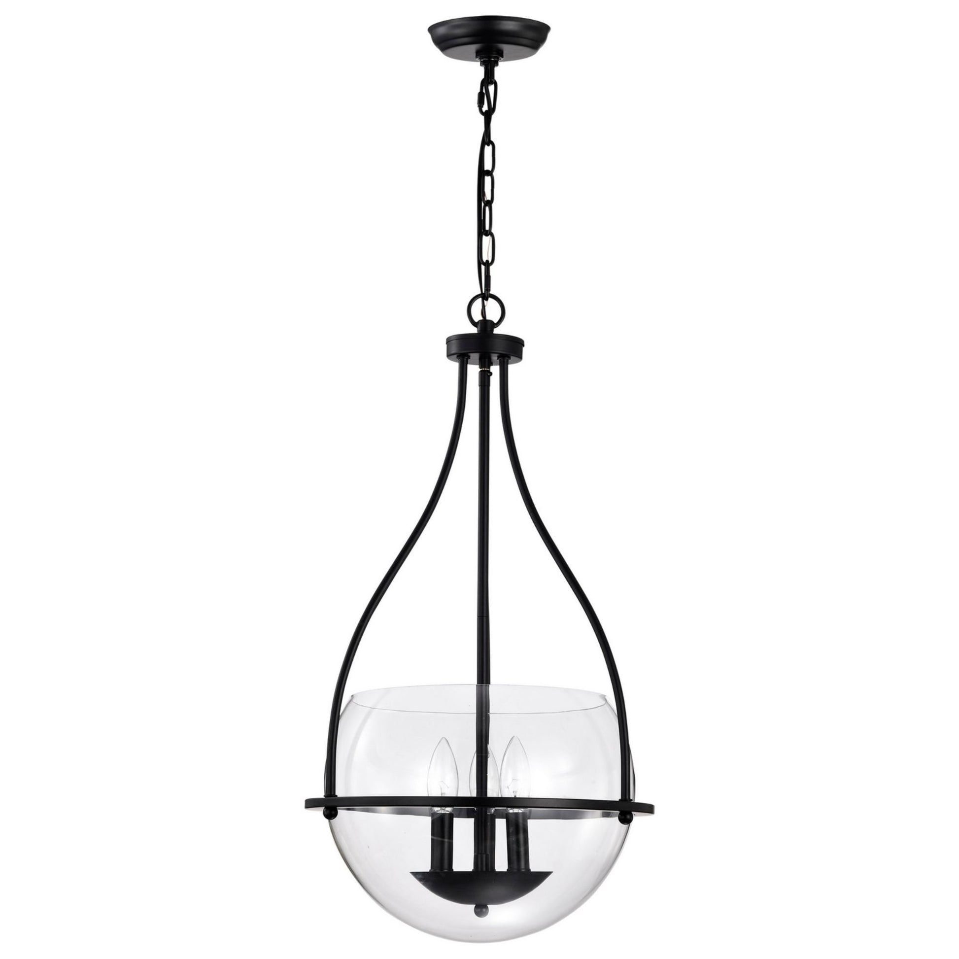 Amado 14" 3 lights Pendant, Matte Black Finish - Bees Lighting