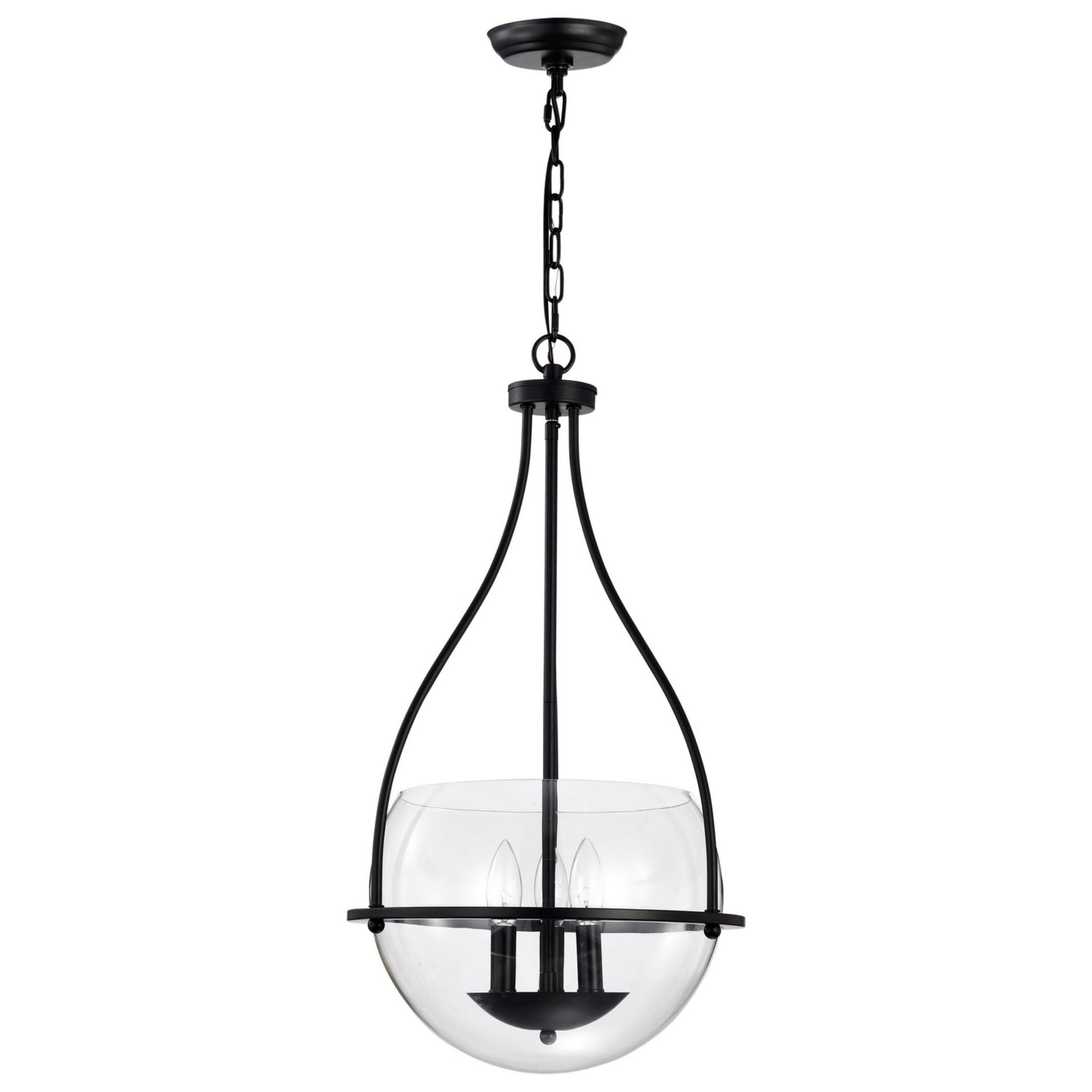 Amado 14" 3 lights Pendant, Matte Black Finish - Bees Lighting