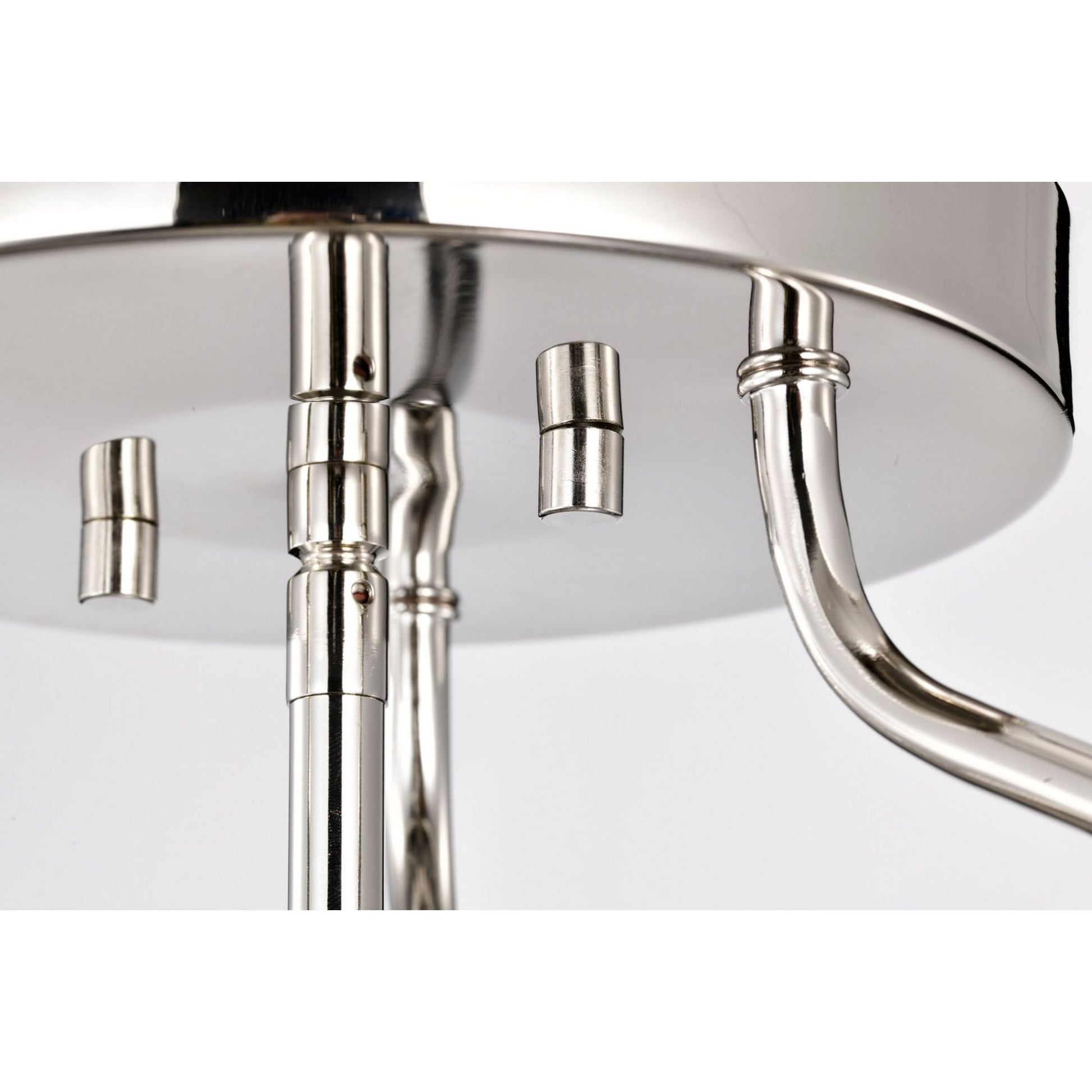Amado 14" 3 lights Semi-flush Mount, Polished Nickel Finish - Bees Lighting