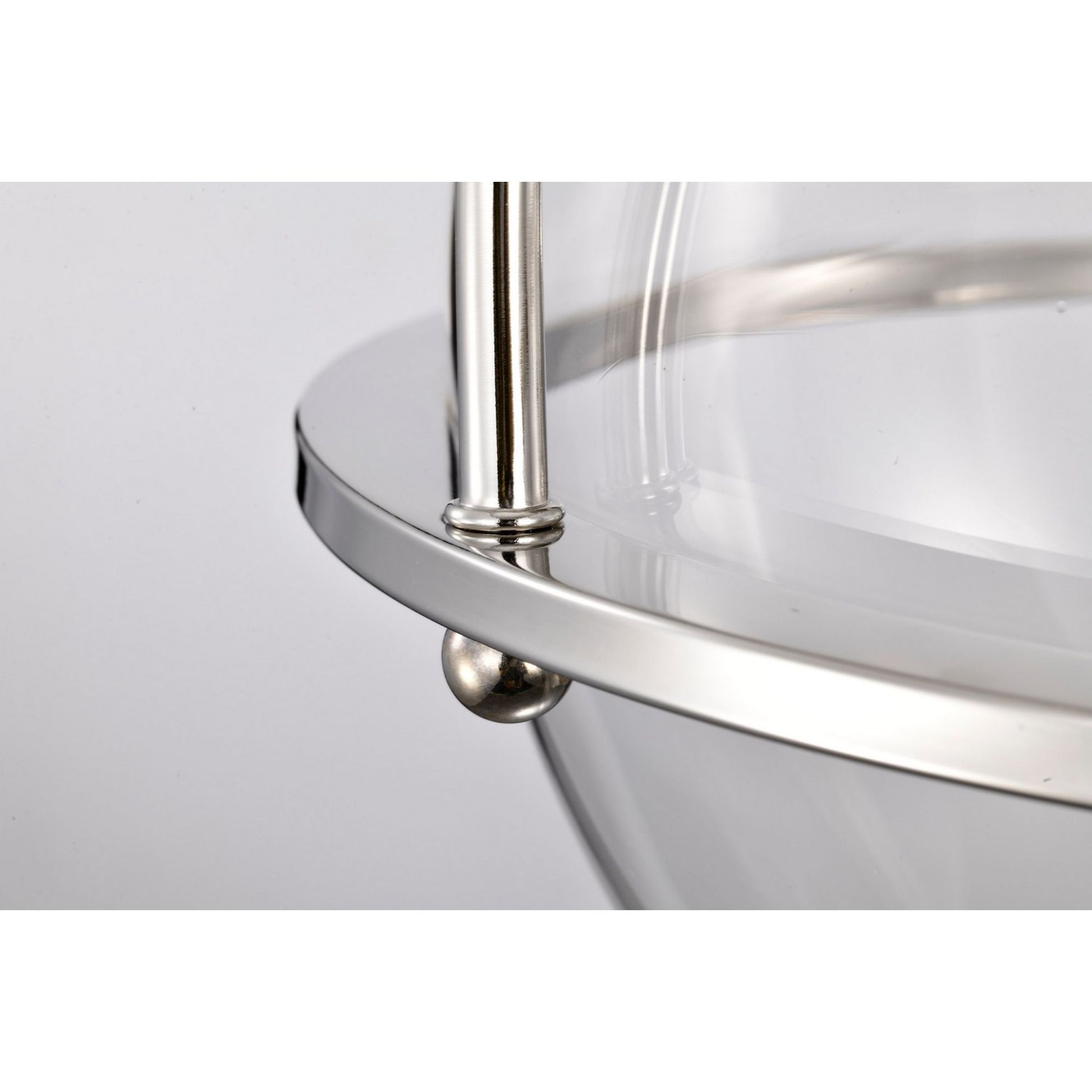 Amado 14" 3 lights Semi-flush Mount, Polished Nickel Finish - Bees Lighting