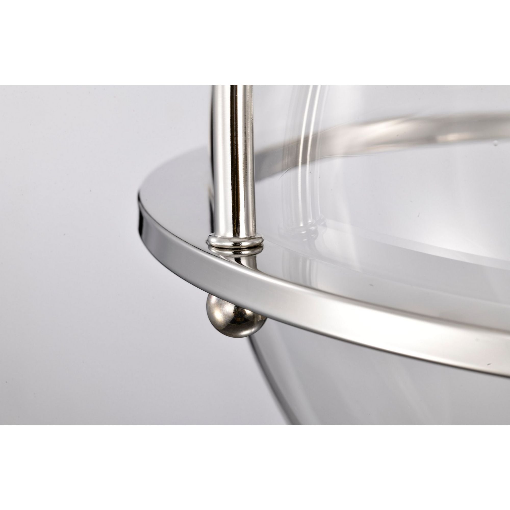 Amado 14" 3 lights Semi-flush Mount, Polished Nickel Finish - Bees Lighting