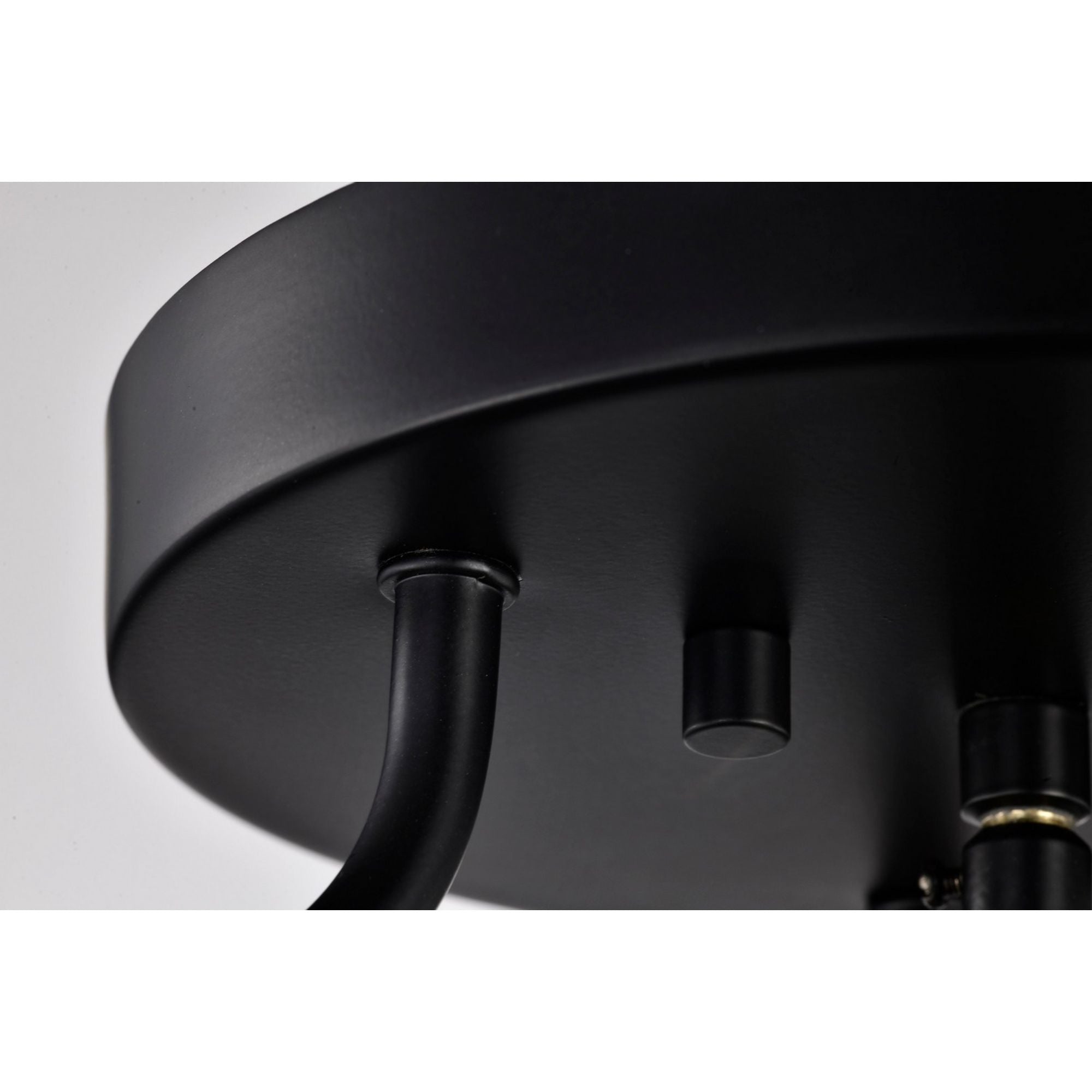 Amado 14" 3 lights Semi-flush Mount, Matte Black Finish - Bees Lighting