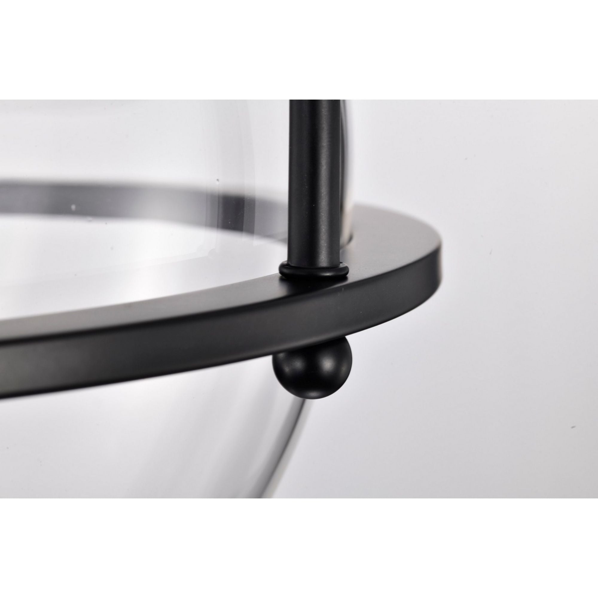 Amado 14" 3 lights Semi-flush Mount, Matte Black Finish - Bees Lighting