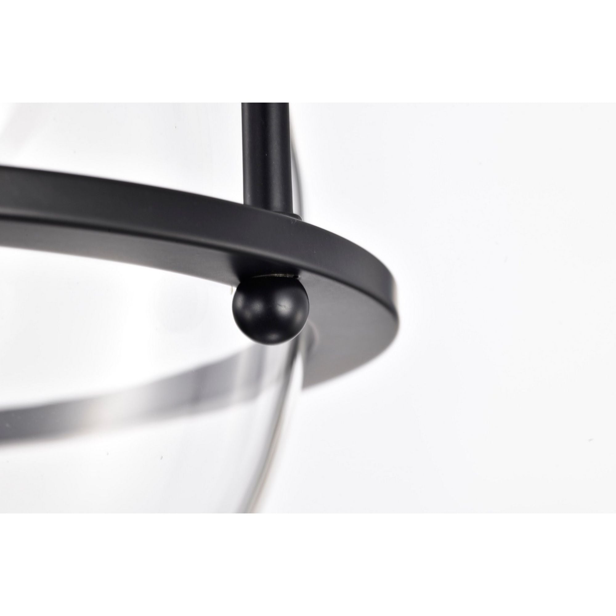 Amado 14" 3 lights Semi-flush Mount, Matte Black Finish - Bees Lighting