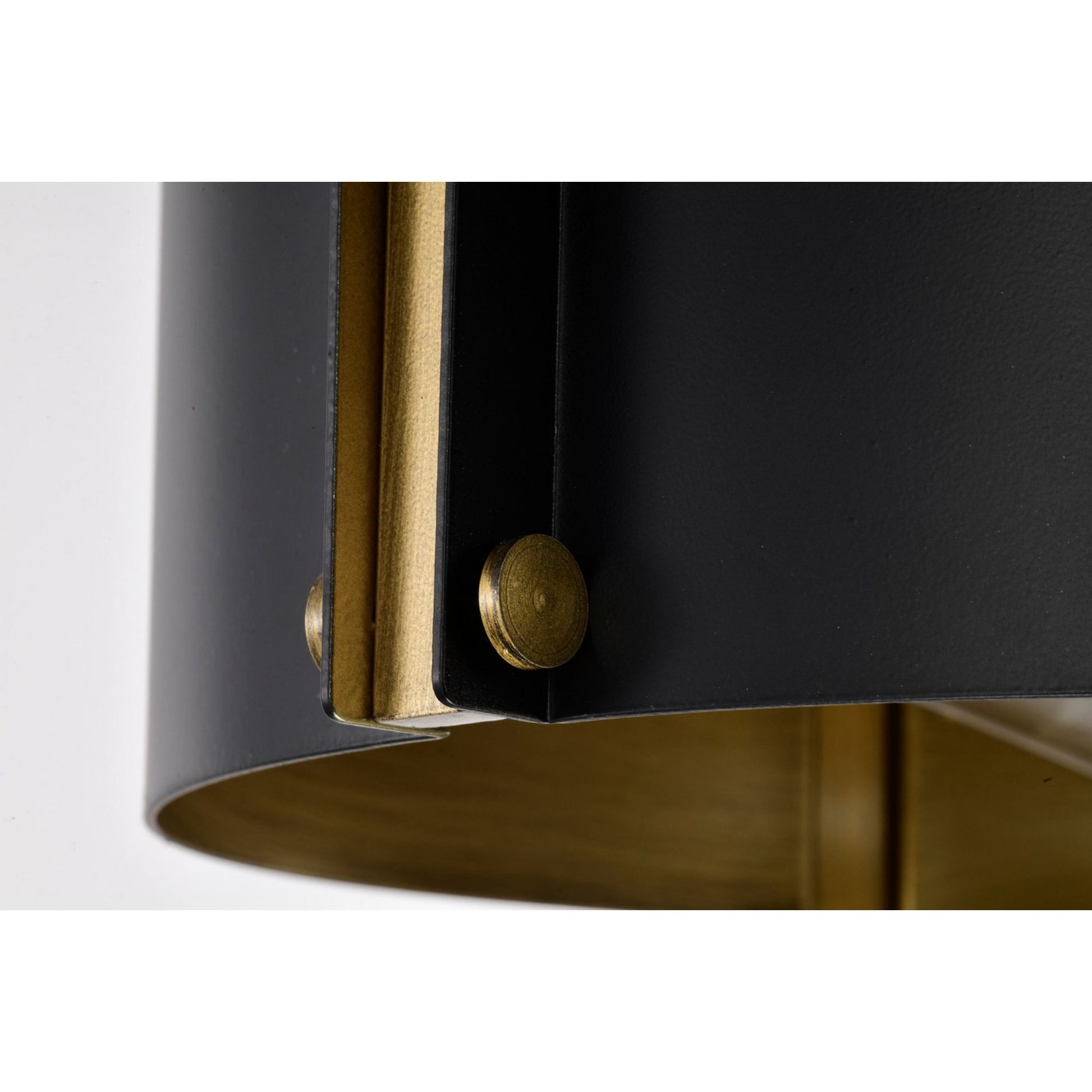 Altos 14" 3 lights Semi-flush Mount, Matte Black and Natural Brass Finish - Bees Lighting