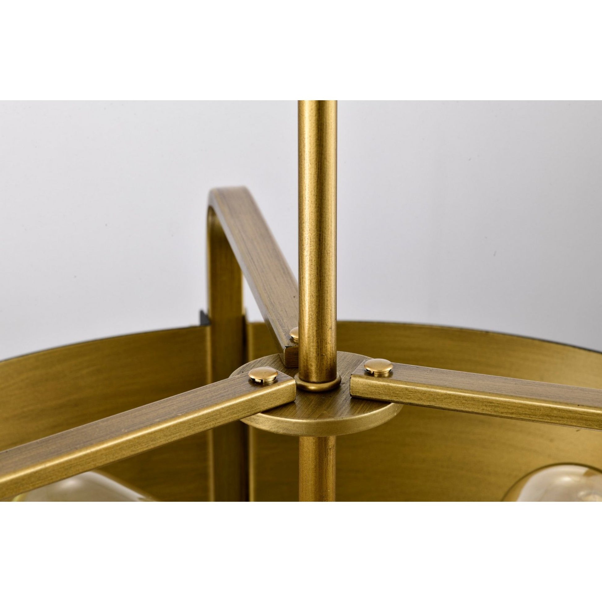Altos 18" 4 lights Pendant, Matte Black and Natural Brass Finish - Bees Lighting