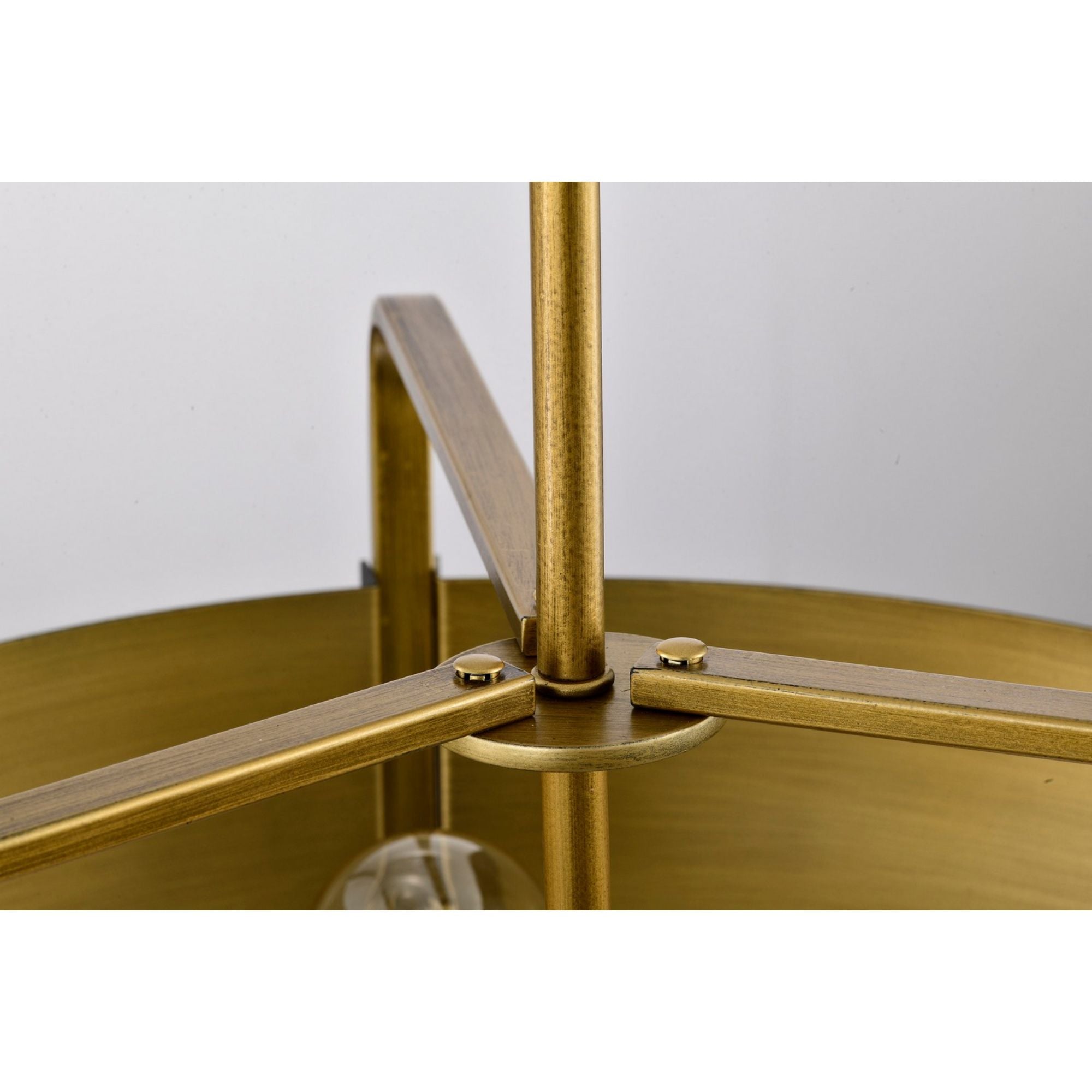 Altos 22 in. 5 lights Pendant Light Matte Black and Natural Brass Finish