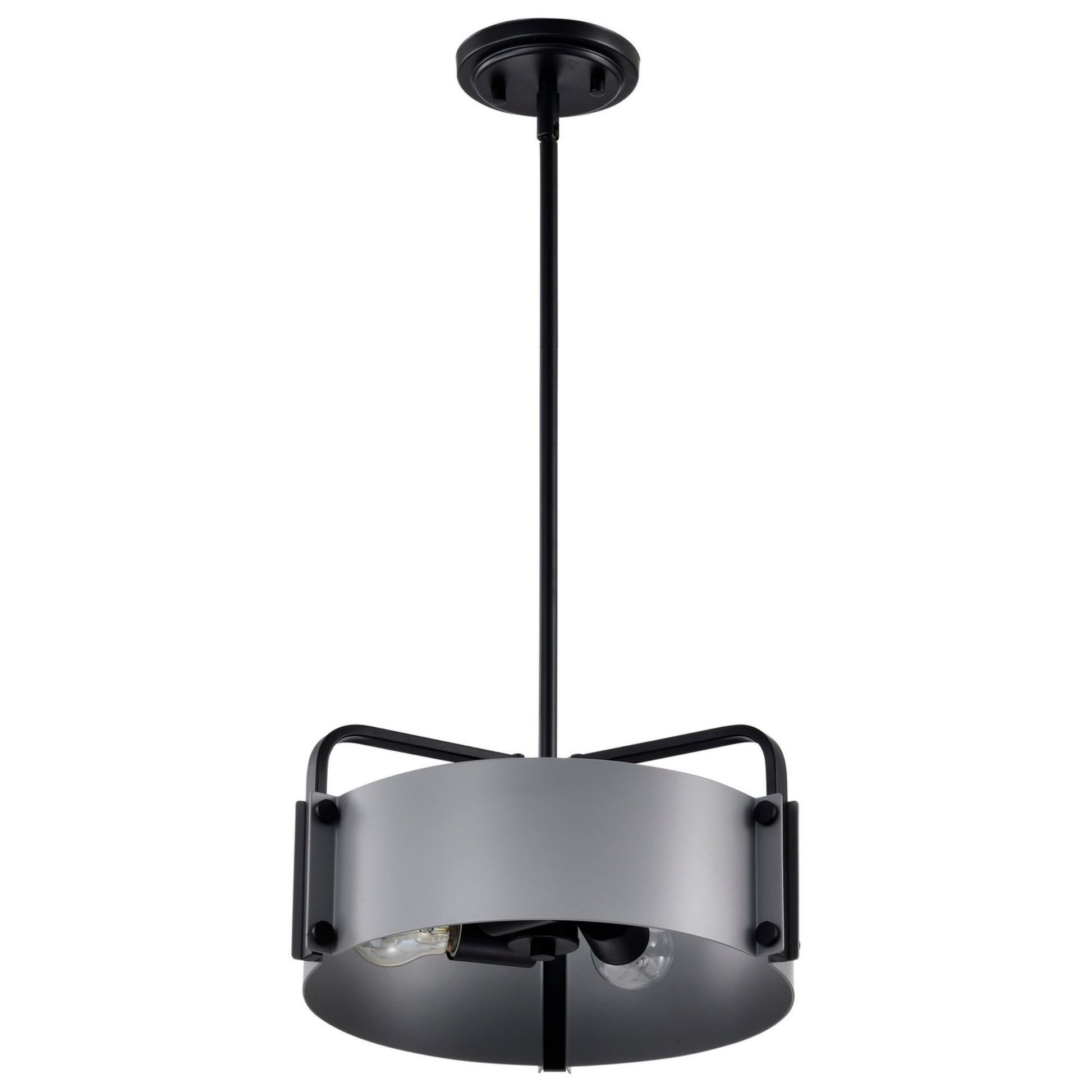 Altos 14" 3 lights Pendant, Matte Gray and Matte Black Finish - Bees Lighting