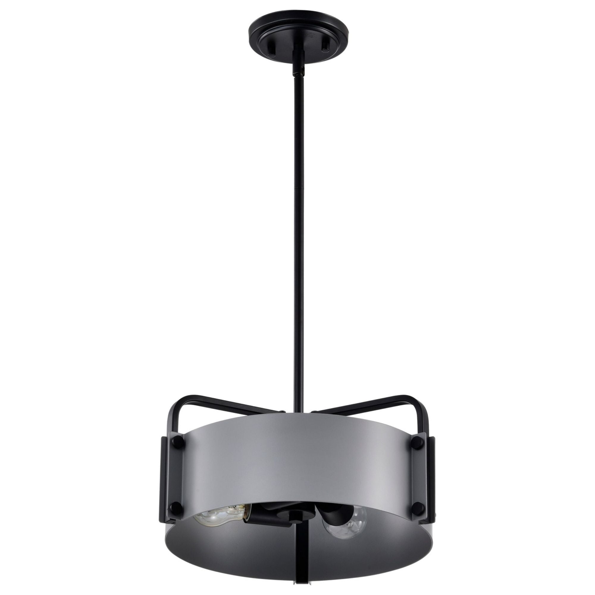 Altos 14" 3 lights Pendant, Matte Gray and Matte Black Finish - Bees Lighting
