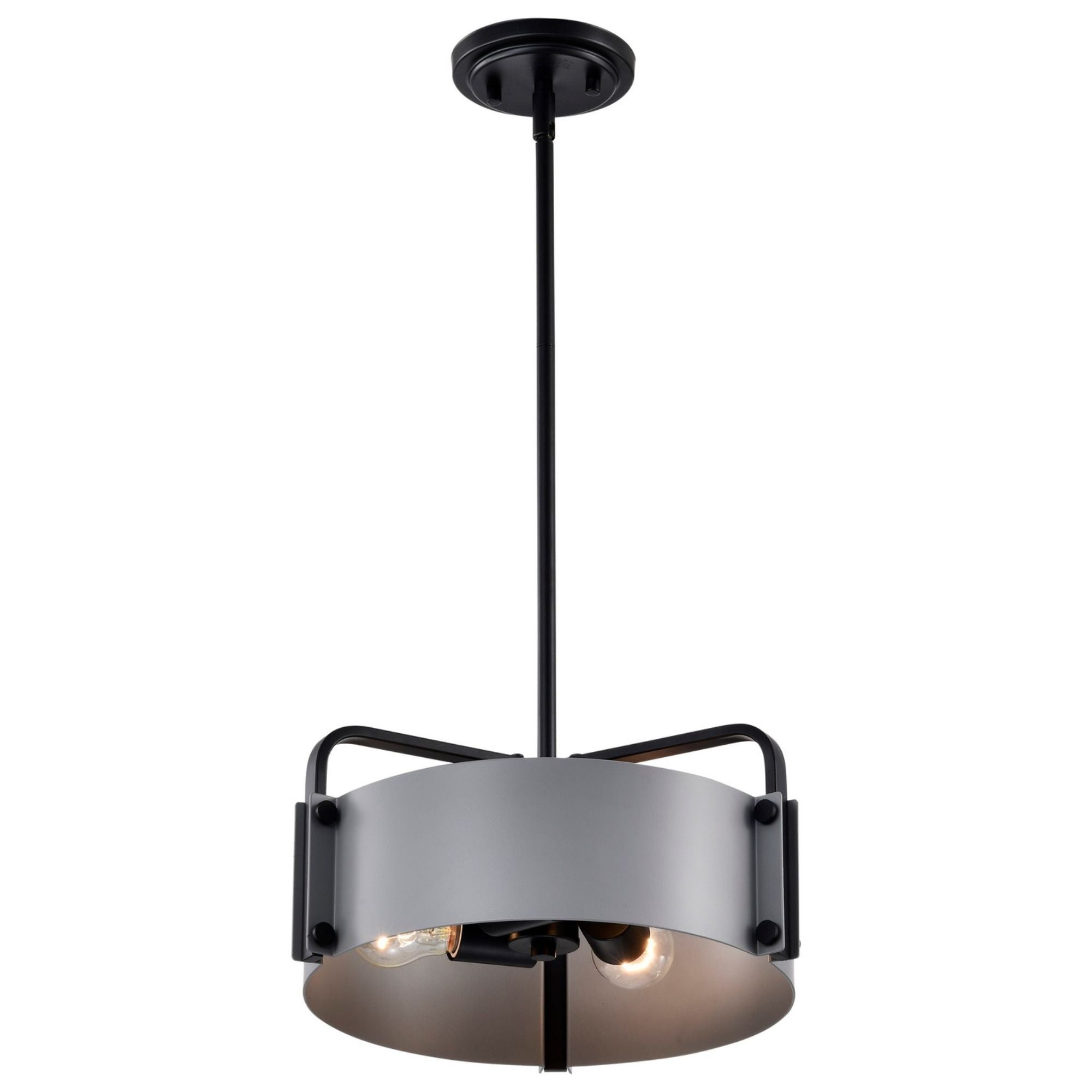 Altos 14" 3 lights Pendant, Matte Gray and Matte Black Finish - Bees Lighting