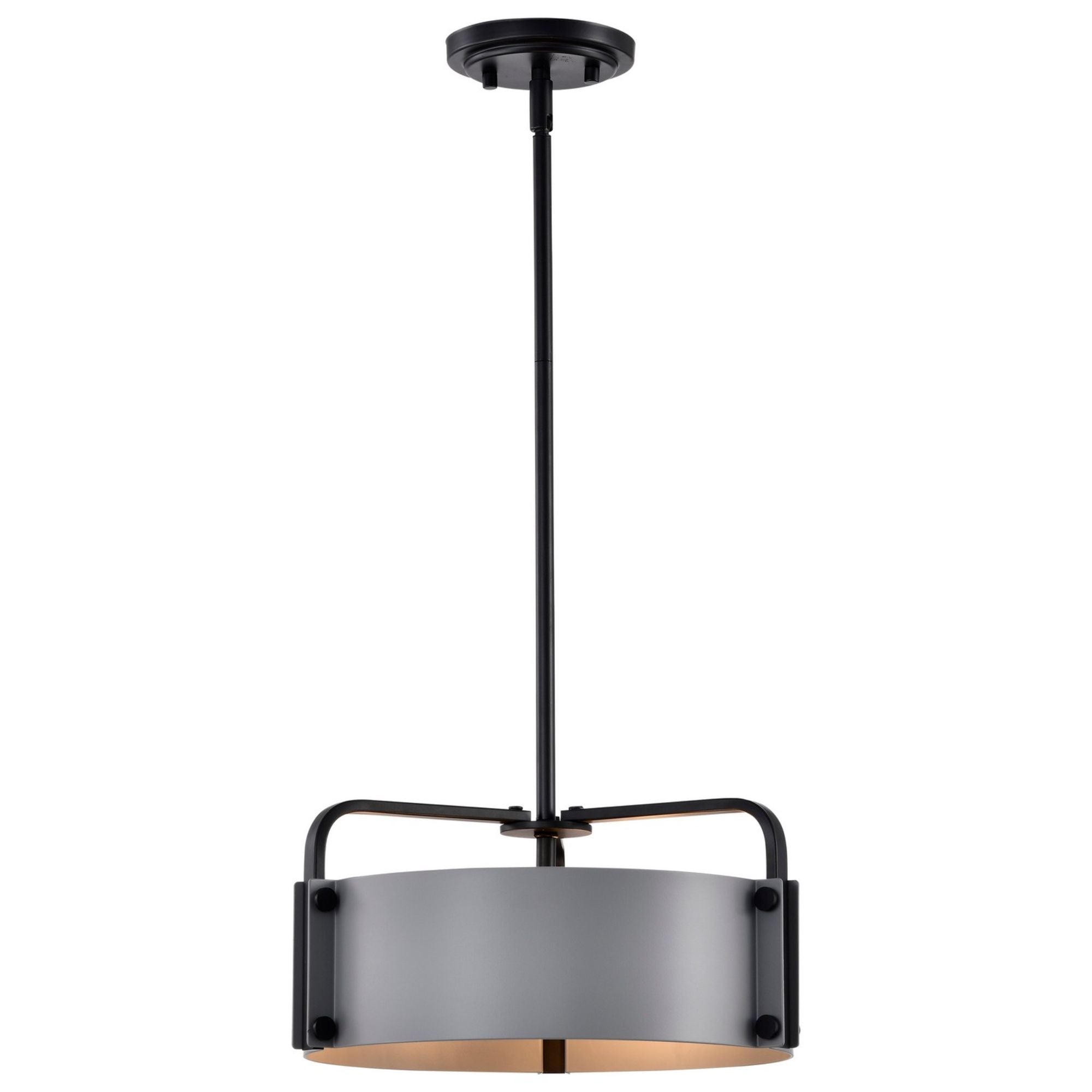 Altos 14" 3 lights Pendant, Matte Gray and Matte Black Finish - Bees Lighting