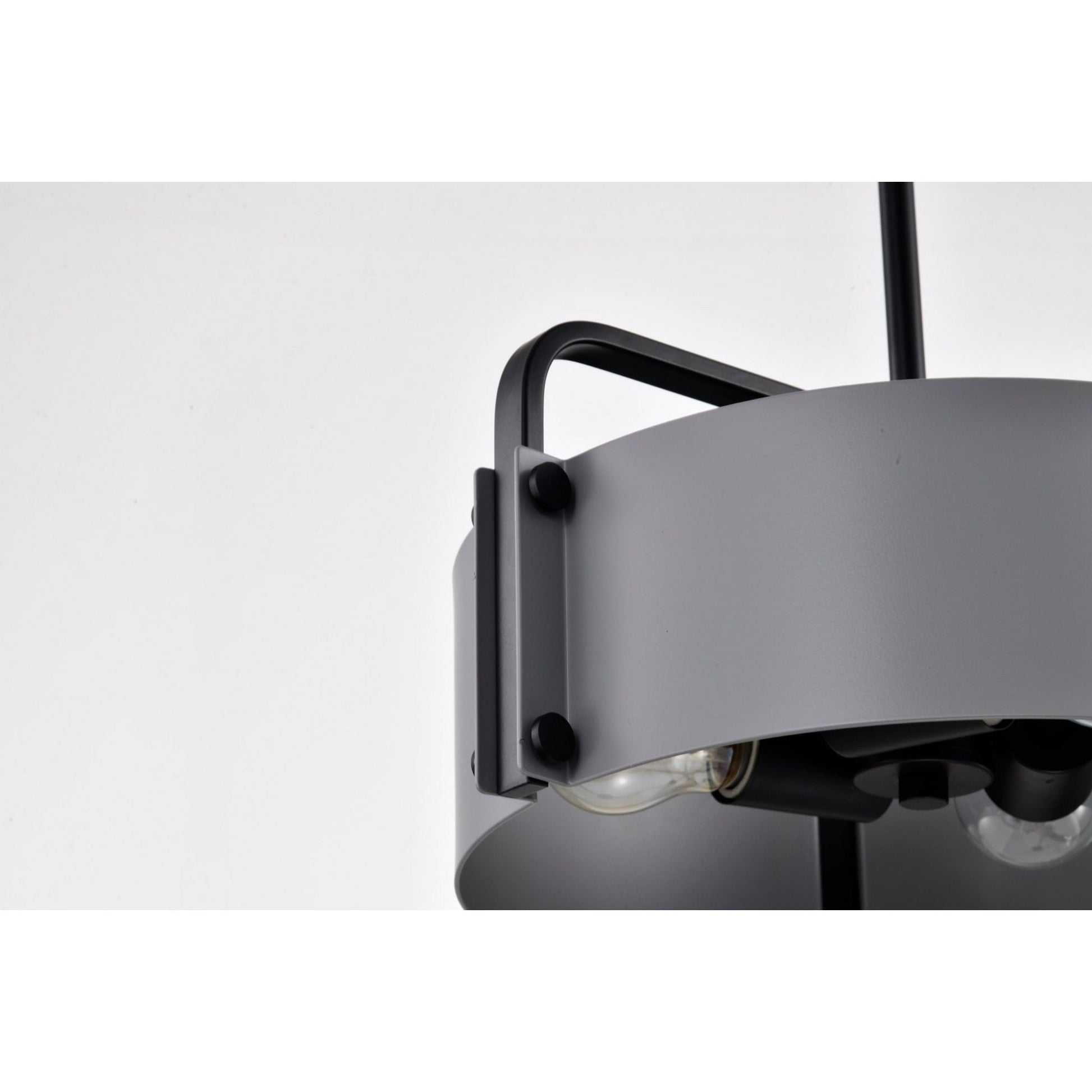 Altos 14" 3 lights Pendant, Matte Gray and Matte Black Finish - Bees Lighting