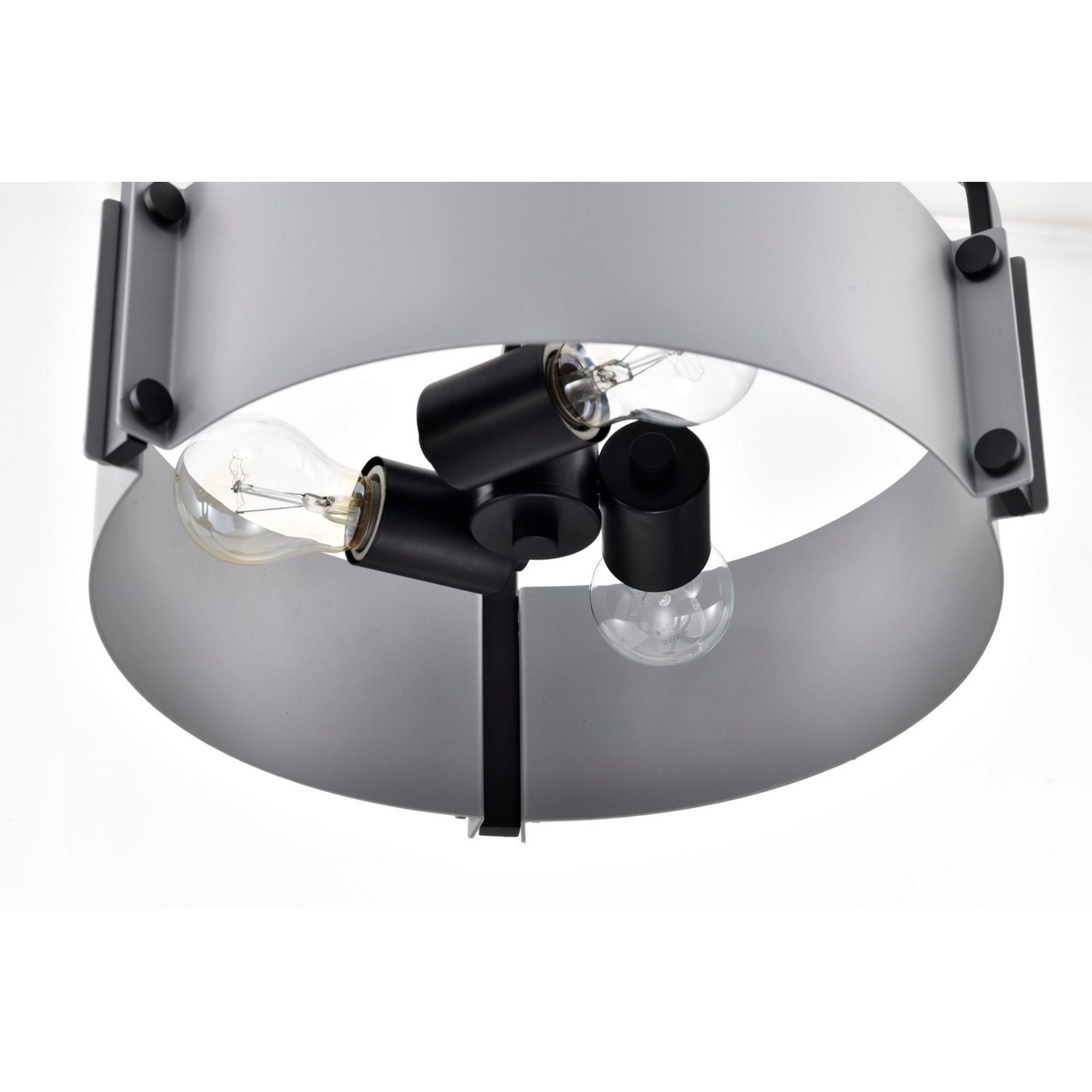 Altos 14" 3 lights Pendant, Matte Gray and Matte Black Finish - Bees Lighting
