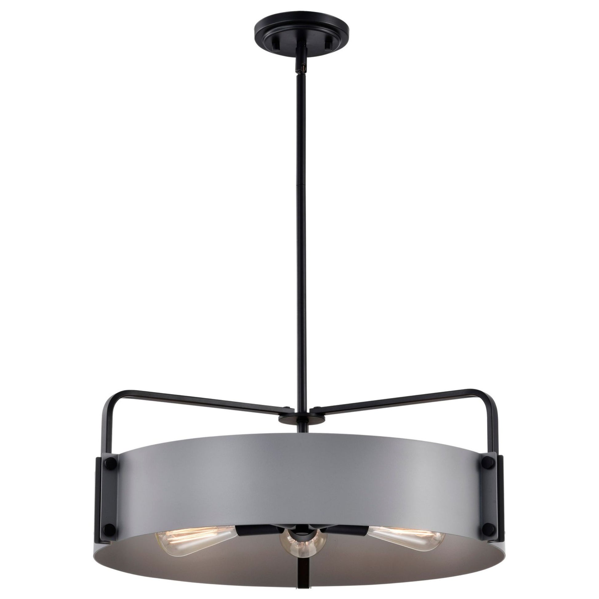 Altos 22" 5 lights Pendant, Matte Gray and Matte Black Finish - Bees Lighting