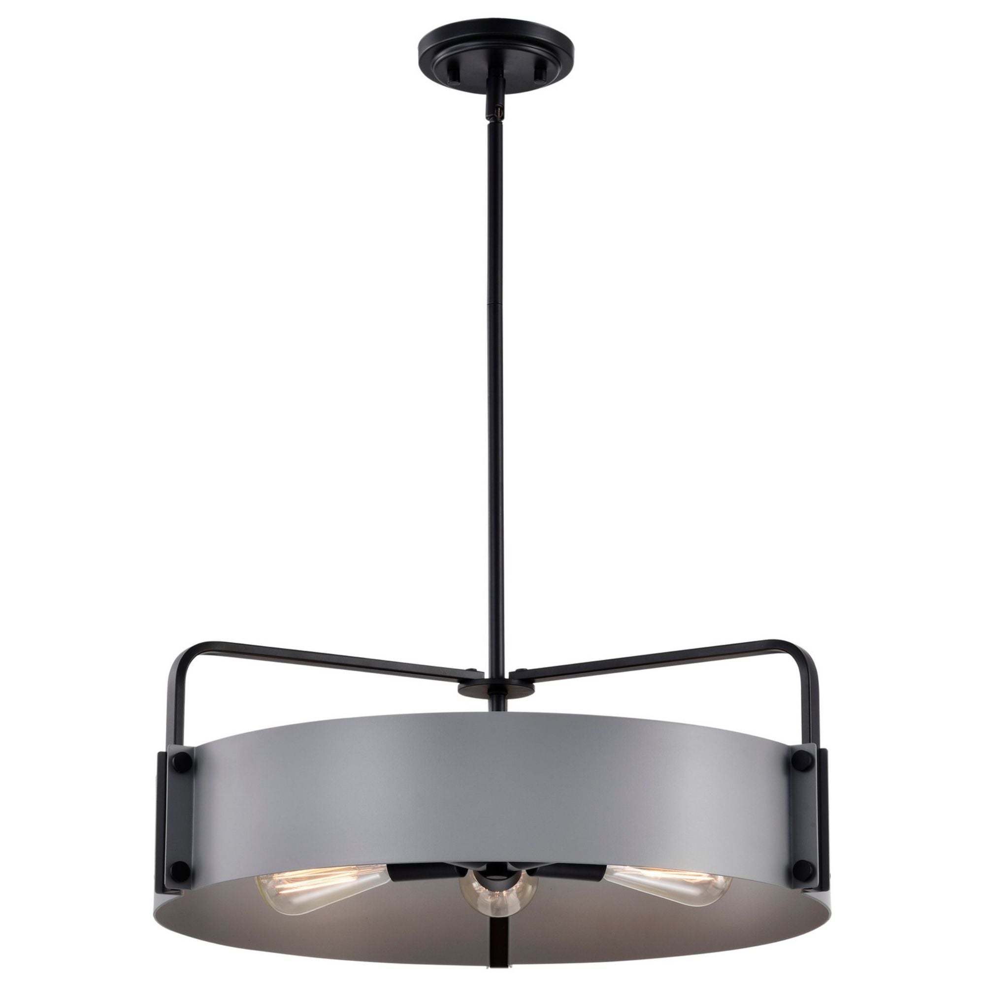Altos 22" 5 lights Pendant, Matte Gray and Matte Black Finish - Bees Lighting