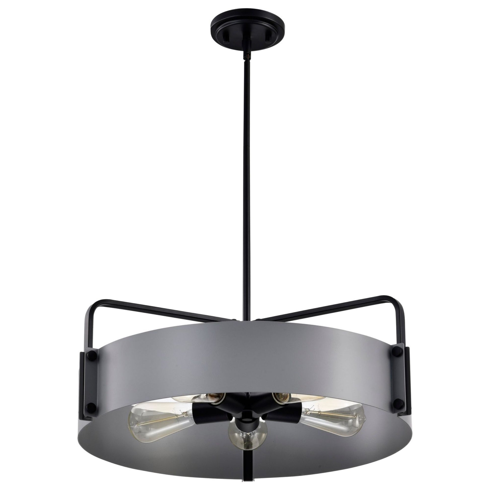 Altos 22" 5 lights Pendant, Matte Gray and Matte Black Finish - Bees Lighting