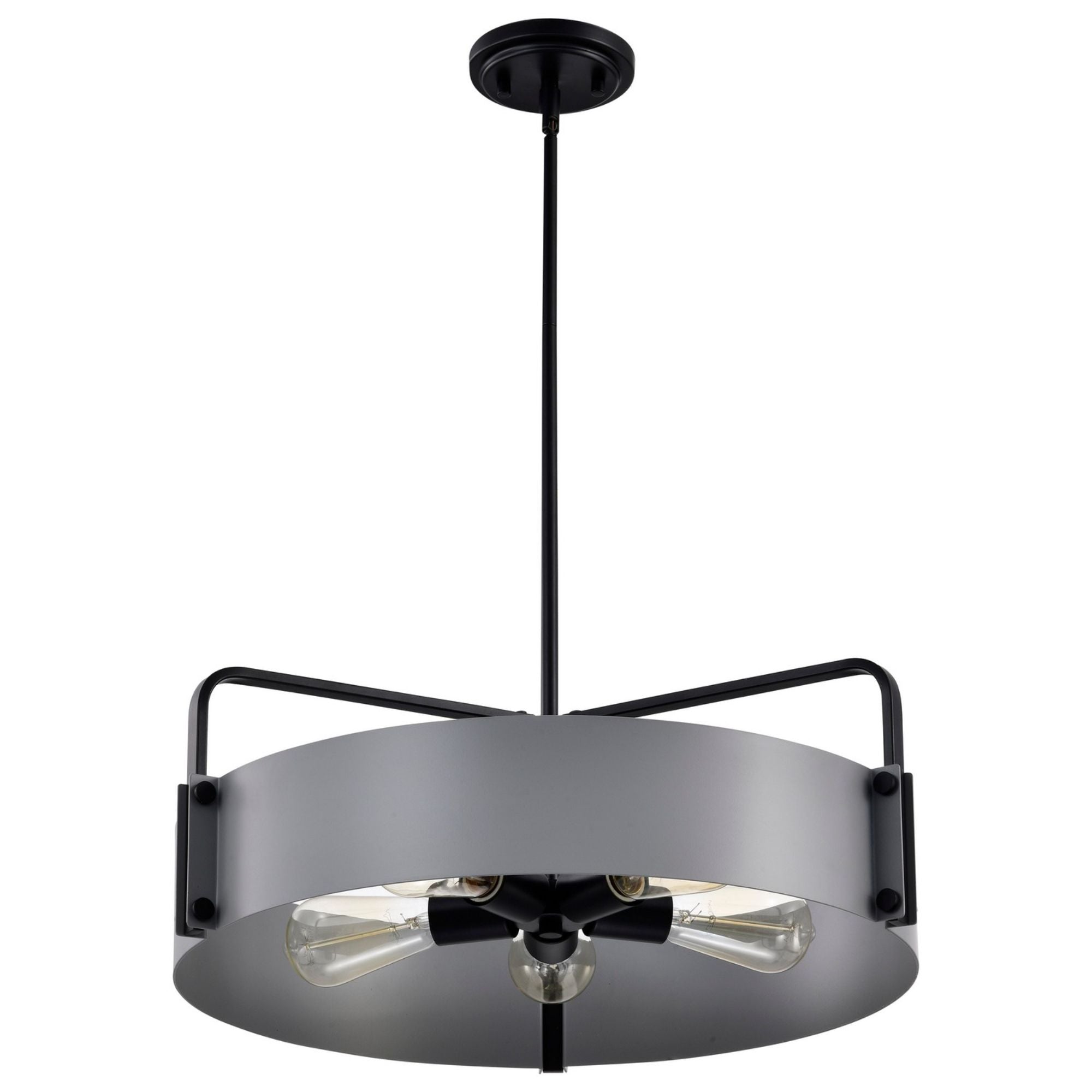 Altos 22" 5 lights Pendant, Matte Gray and Matte Black Finish - Bees Lighting