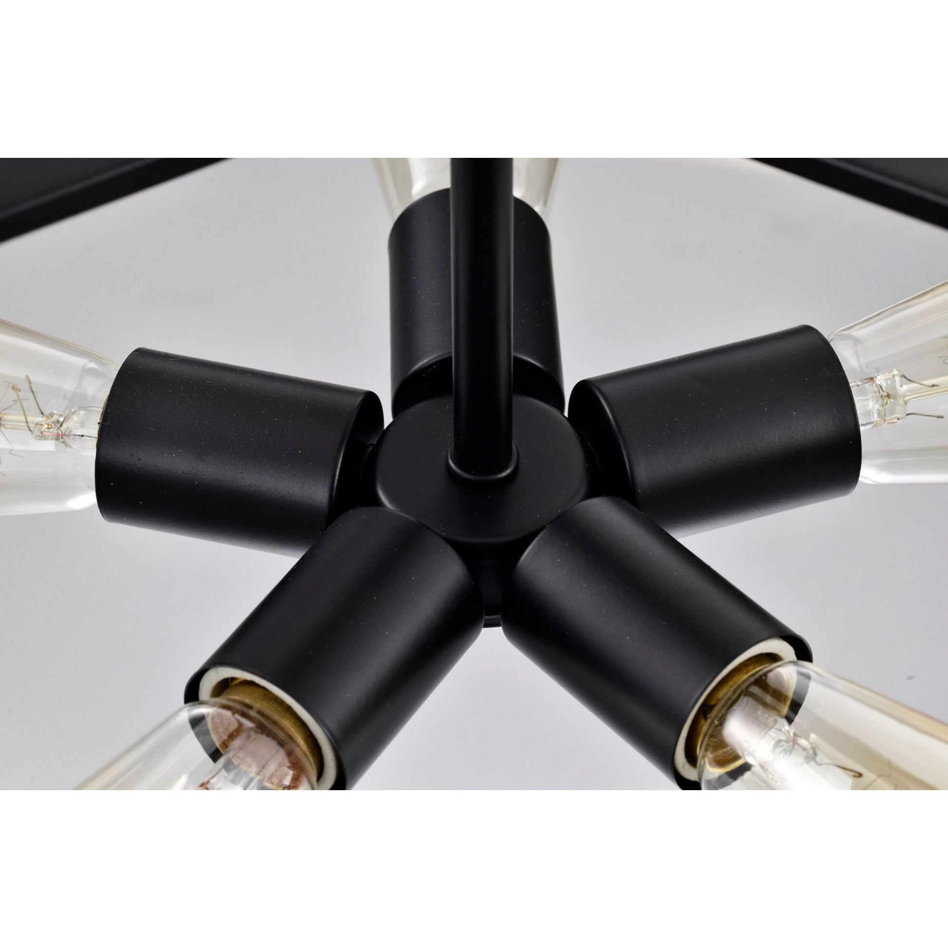Altos 22" 5 lights Pendant, Matte Gray and Matte Black Finish - Bees Lighting