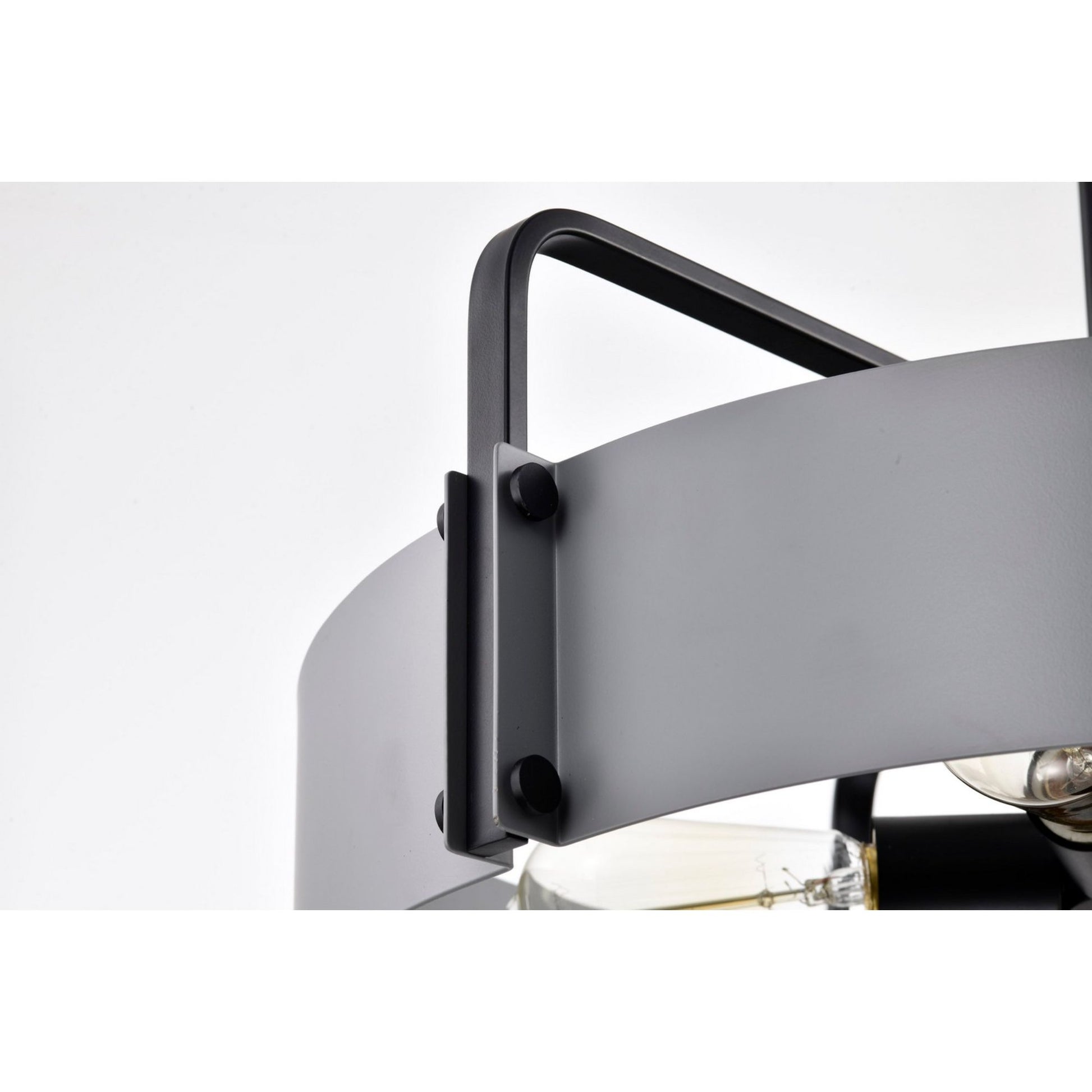 Altos 22" 5 lights Pendant, Matte Gray and Matte Black Finish - Bees Lighting