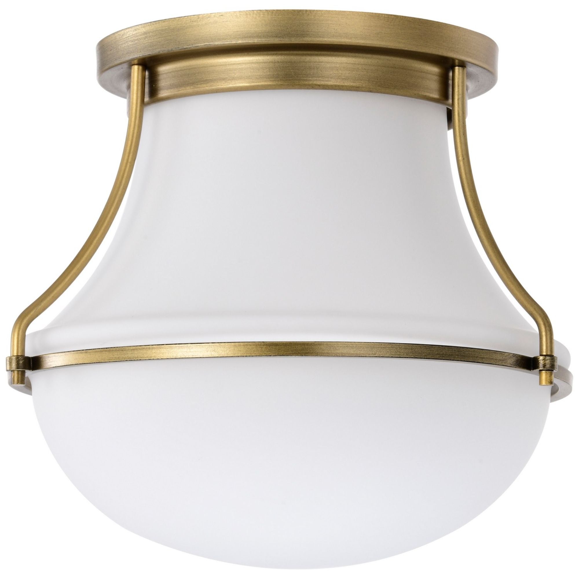 Valdora 10" Flush Mount, Natural Brass Finish - Bees Lighting