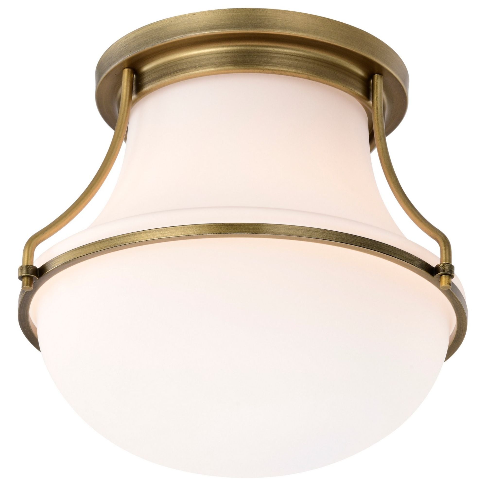 Valdora 10" Flush Mount, Natural Brass Finish - Bees Lighting