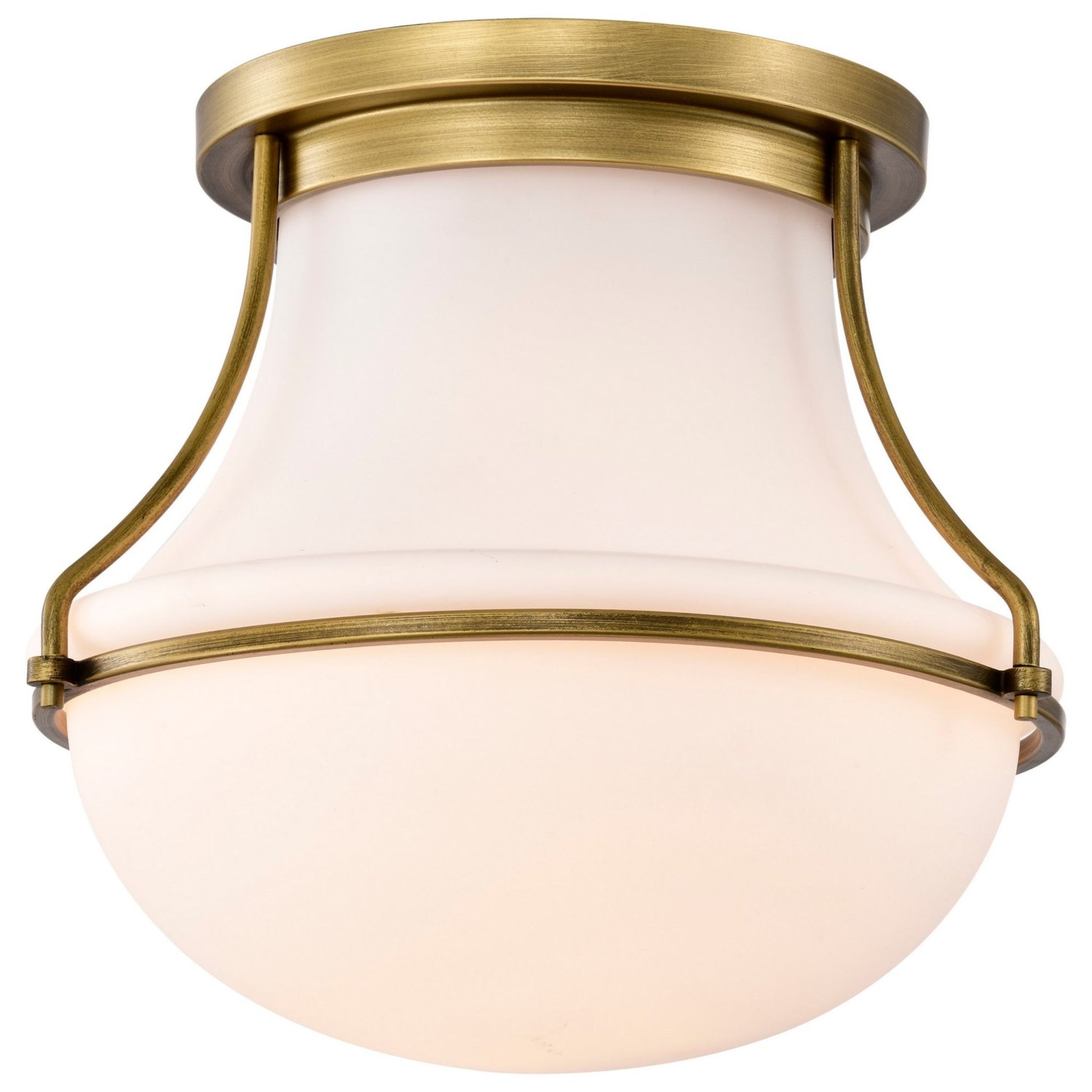 Valdora 14" Flush Mount, Natural Brass Finish - Bees Lighting