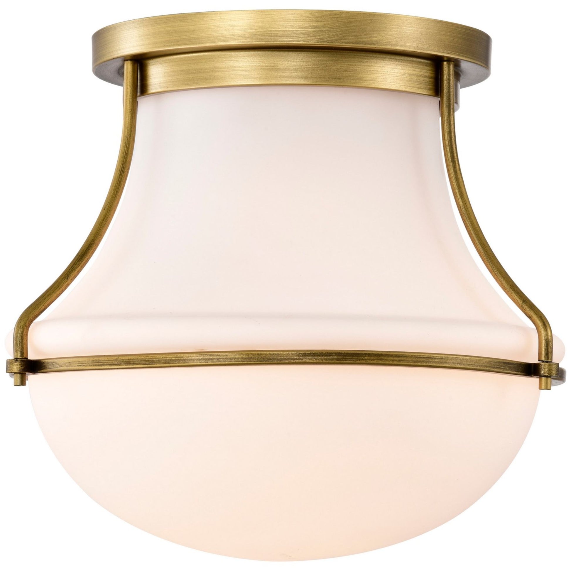 Valdora 14" Flush Mount, Natural Brass Finish - Bees Lighting