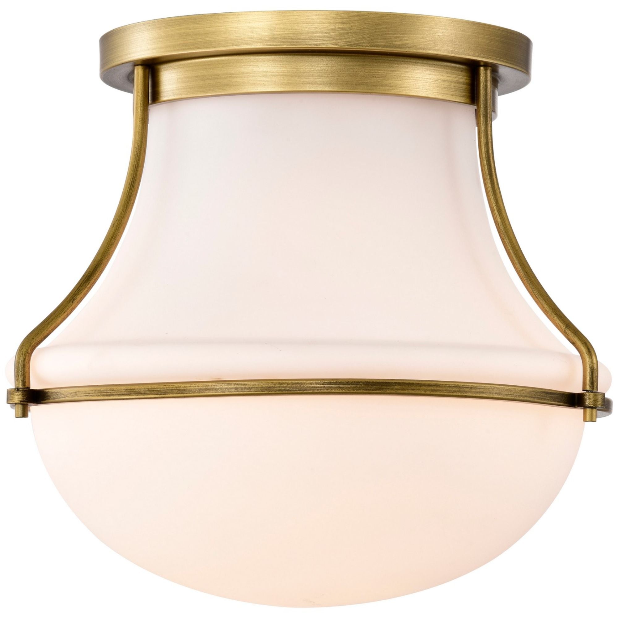 Valdora 14" Flush Mount, Natural Brass Finish - Bees Lighting