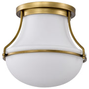 Valdora 1 Light Flush Mount Light, White Opal Glass - Bees Lighting