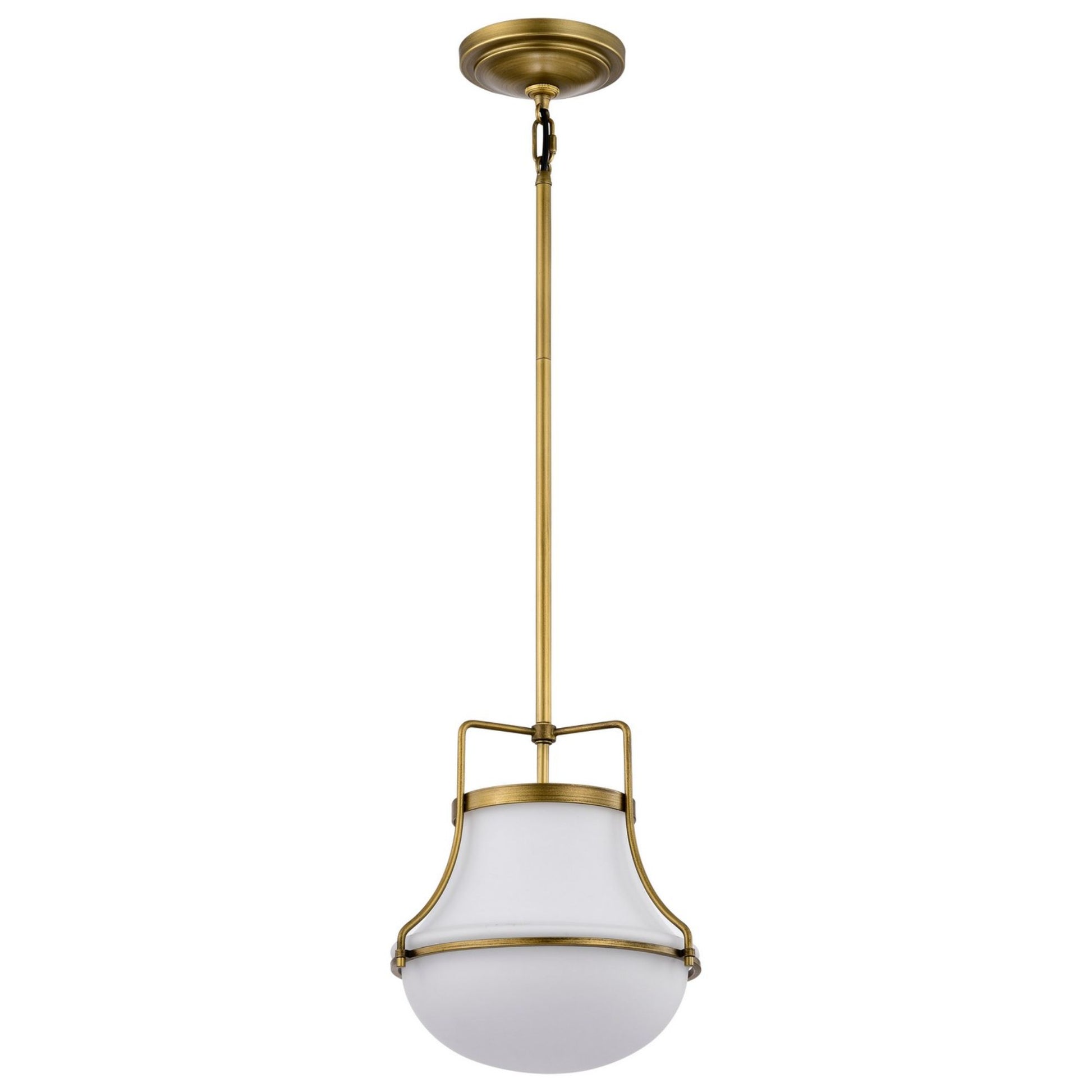 Valdora 1 Light Pendant Light, White Opal Glass - Bees Lighting
