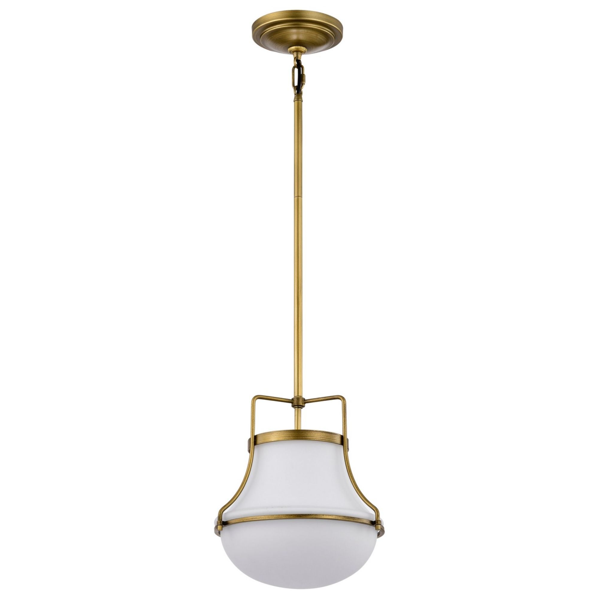 Valdora 1 Light Pendant Light, White Opal Glass - Bees Lighting