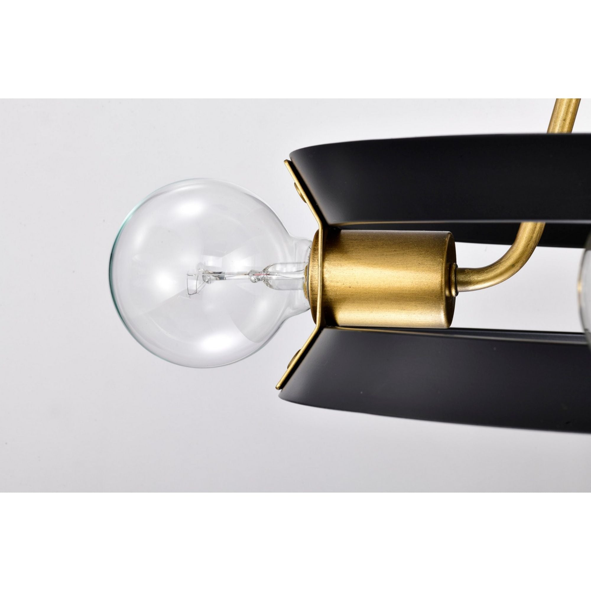 Marsden 13" 4 lights Chandelier, Matte Black / Natural Brass Finish - Bees Lighting