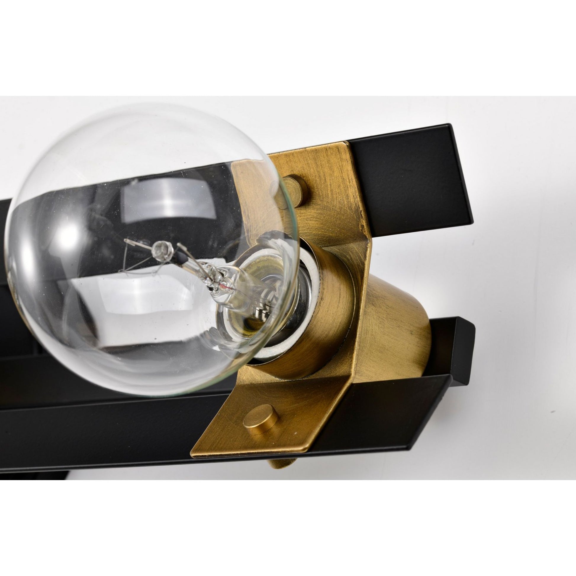 Marsden 22" 3 lights Vanity, Matte Black / Natural Brass Finish - Bees Lighting