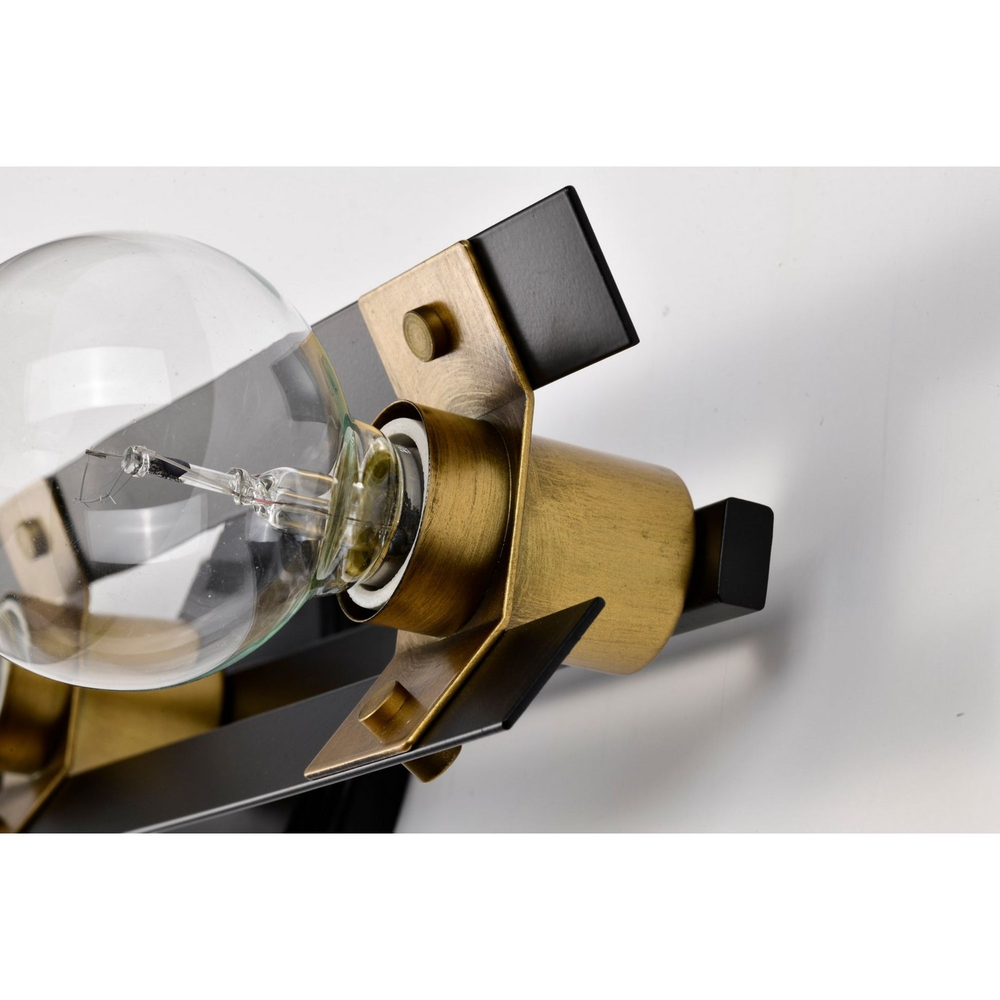Marsden 22" 3 lights Vanity, Matte Black / Natural Brass Finish - Bees Lighting