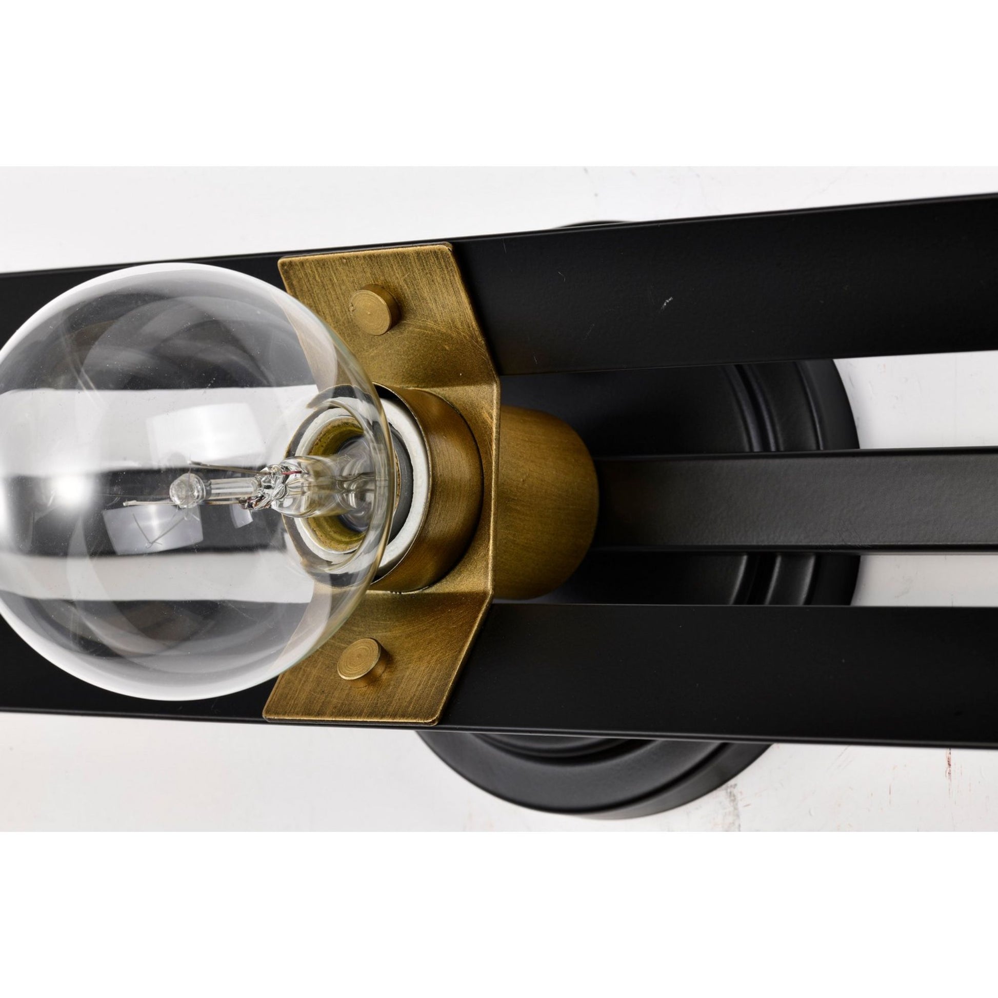 Marsden 22" 3 lights Vanity, Matte Black / Natural Brass Finish - Bees Lighting