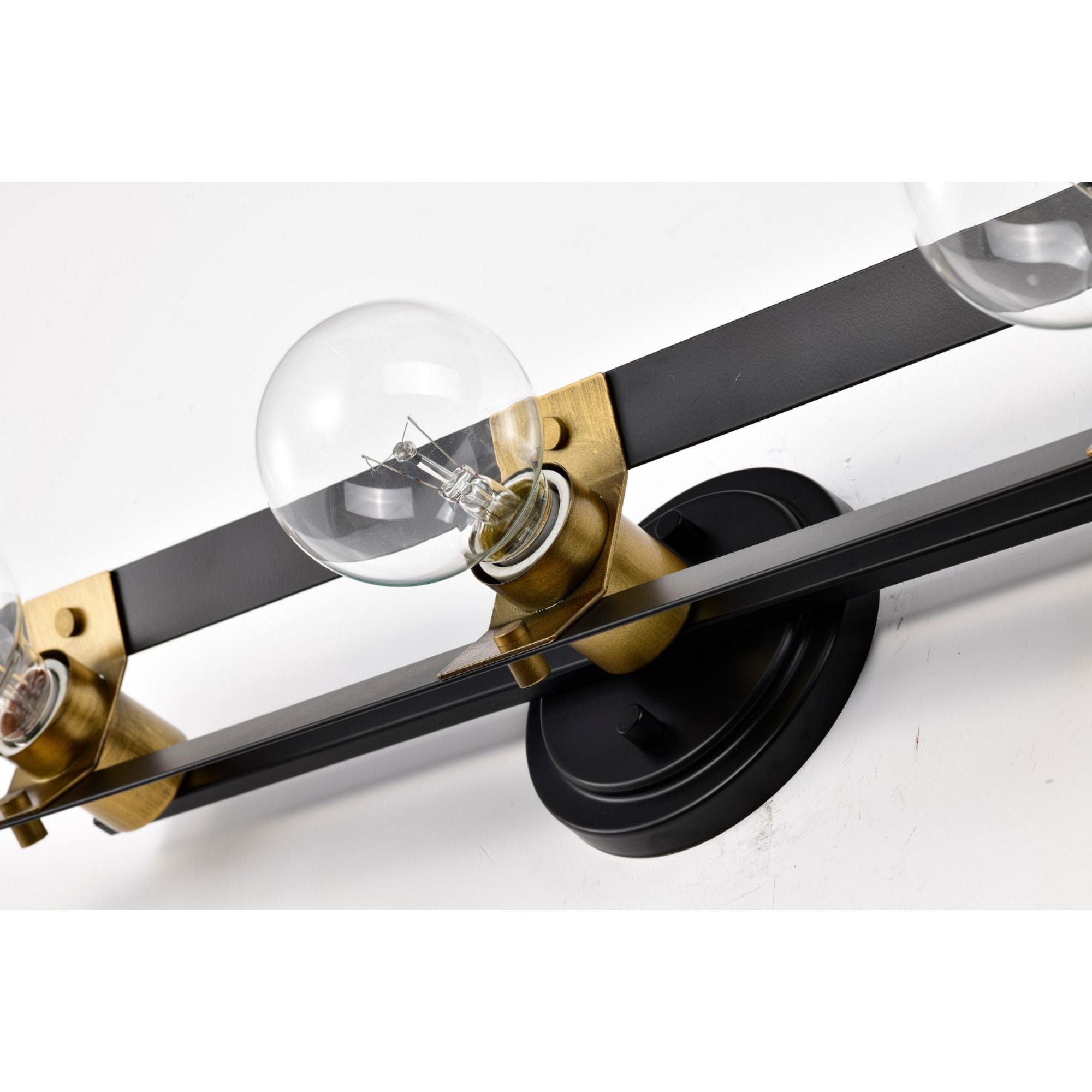 Marsden 22" 3 lights Vanity, Matte Black / Natural Brass Finish - Bees Lighting