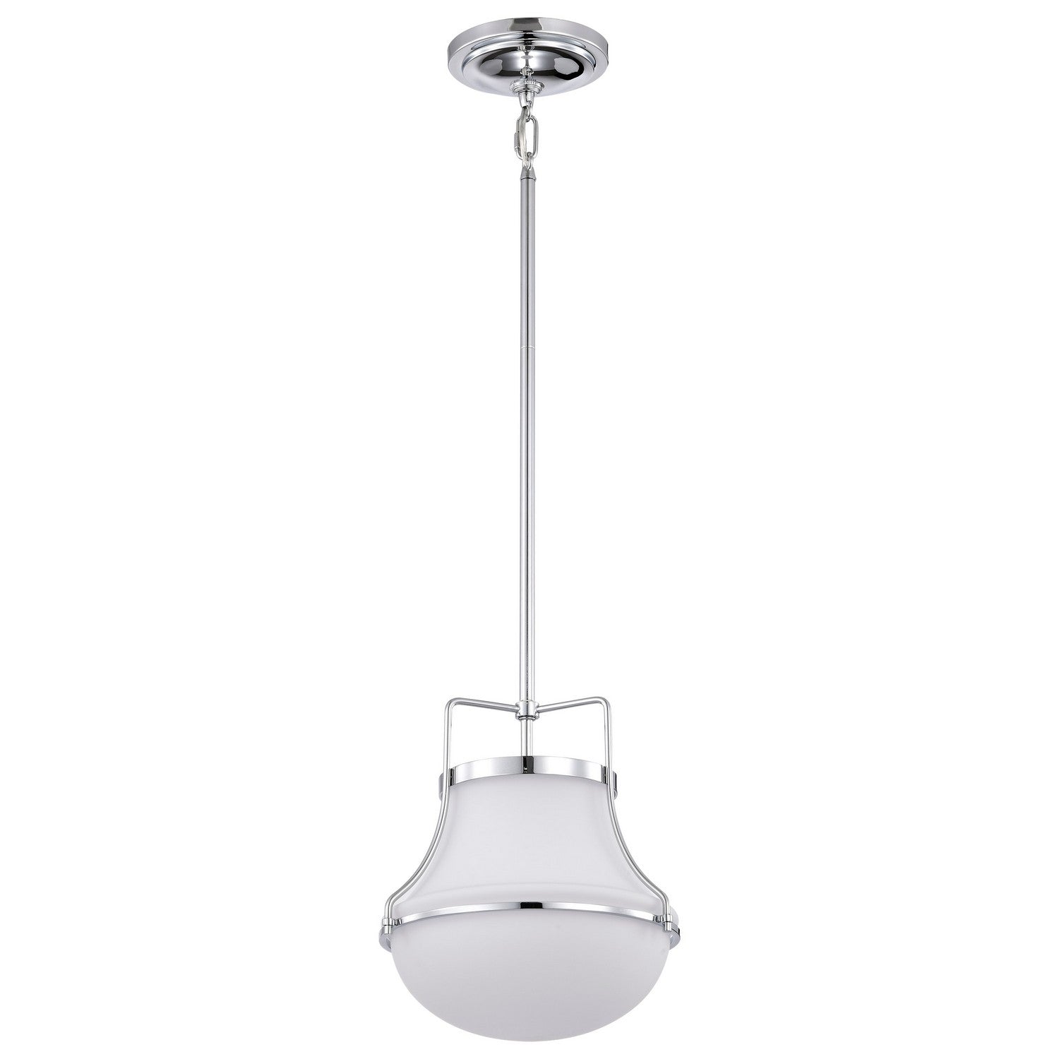 Valdora 1 Light Pendant Light, White Opal Glass