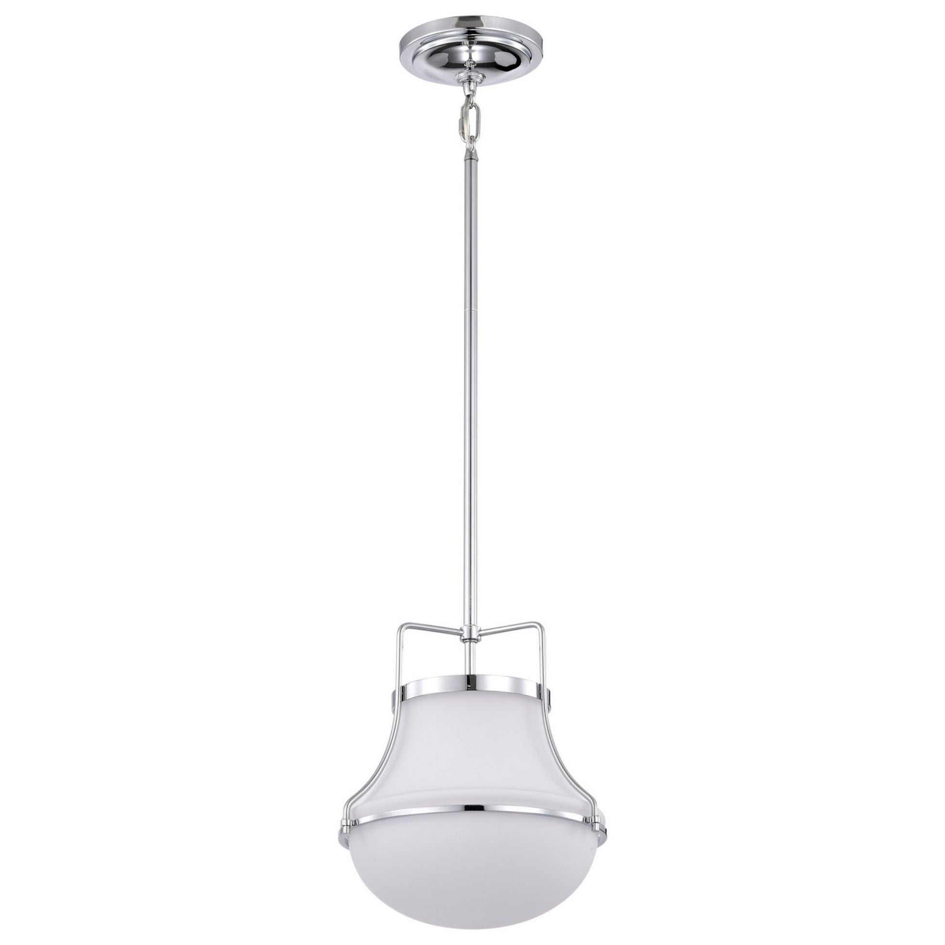Valdora 1 Light Pendant Light, White Opal Glass - Bees Lighting