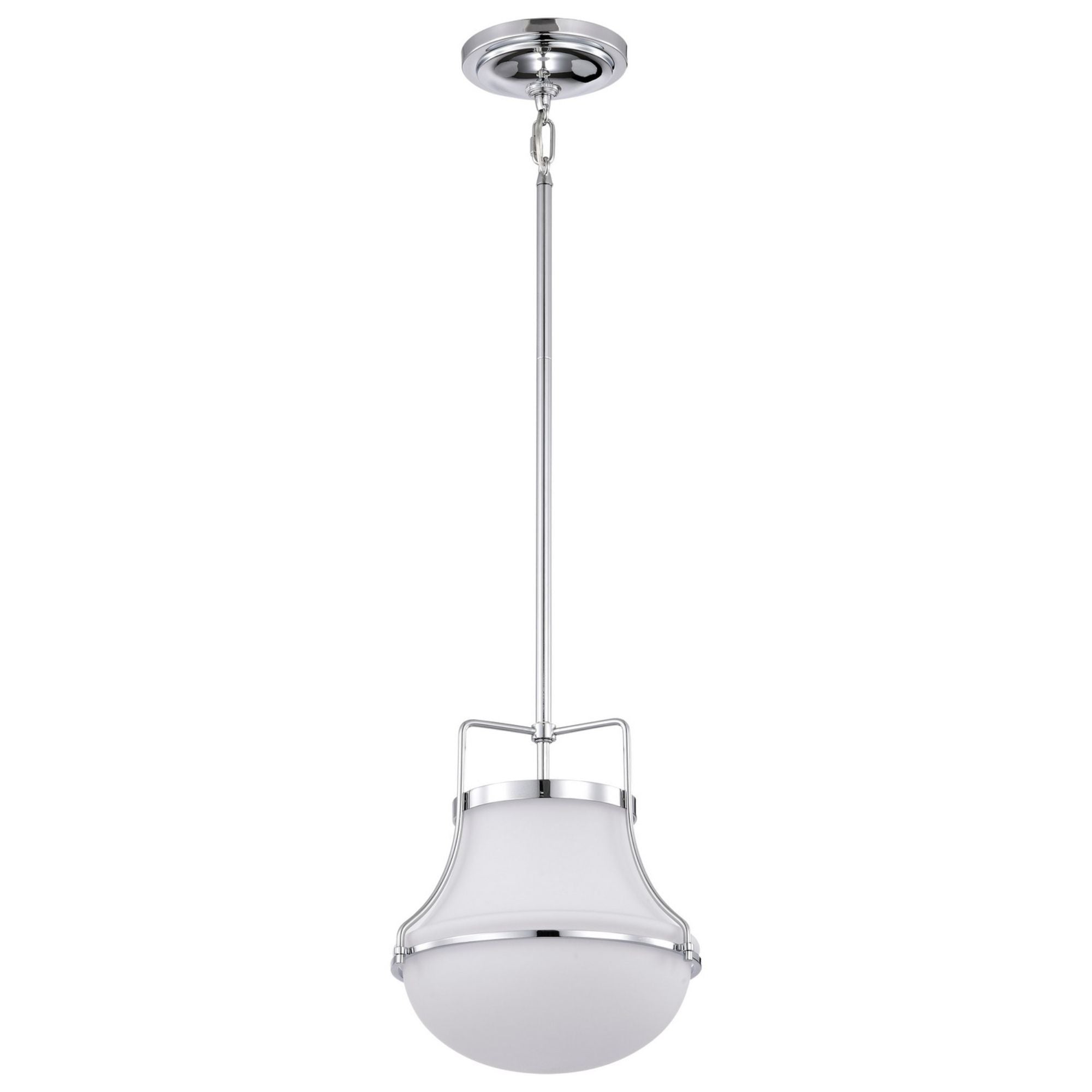Valdora 1 Light Pendant Light, White Opal Glass - Bees Lighting