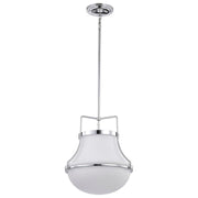 Valdora 1 Light Pendant Light, White Opal Glass - Bees Lighting