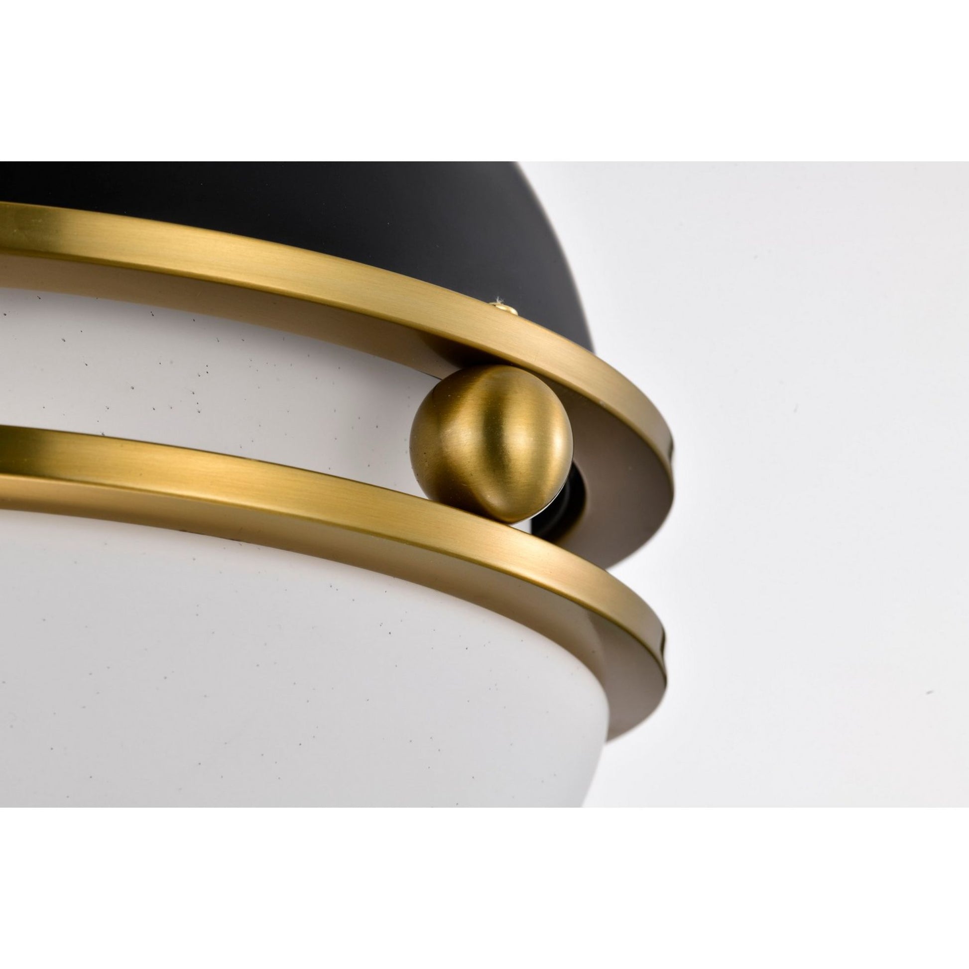 Everton 10" Pendant, Matte Black and Vintage Brass Finish - Bees Lighting
